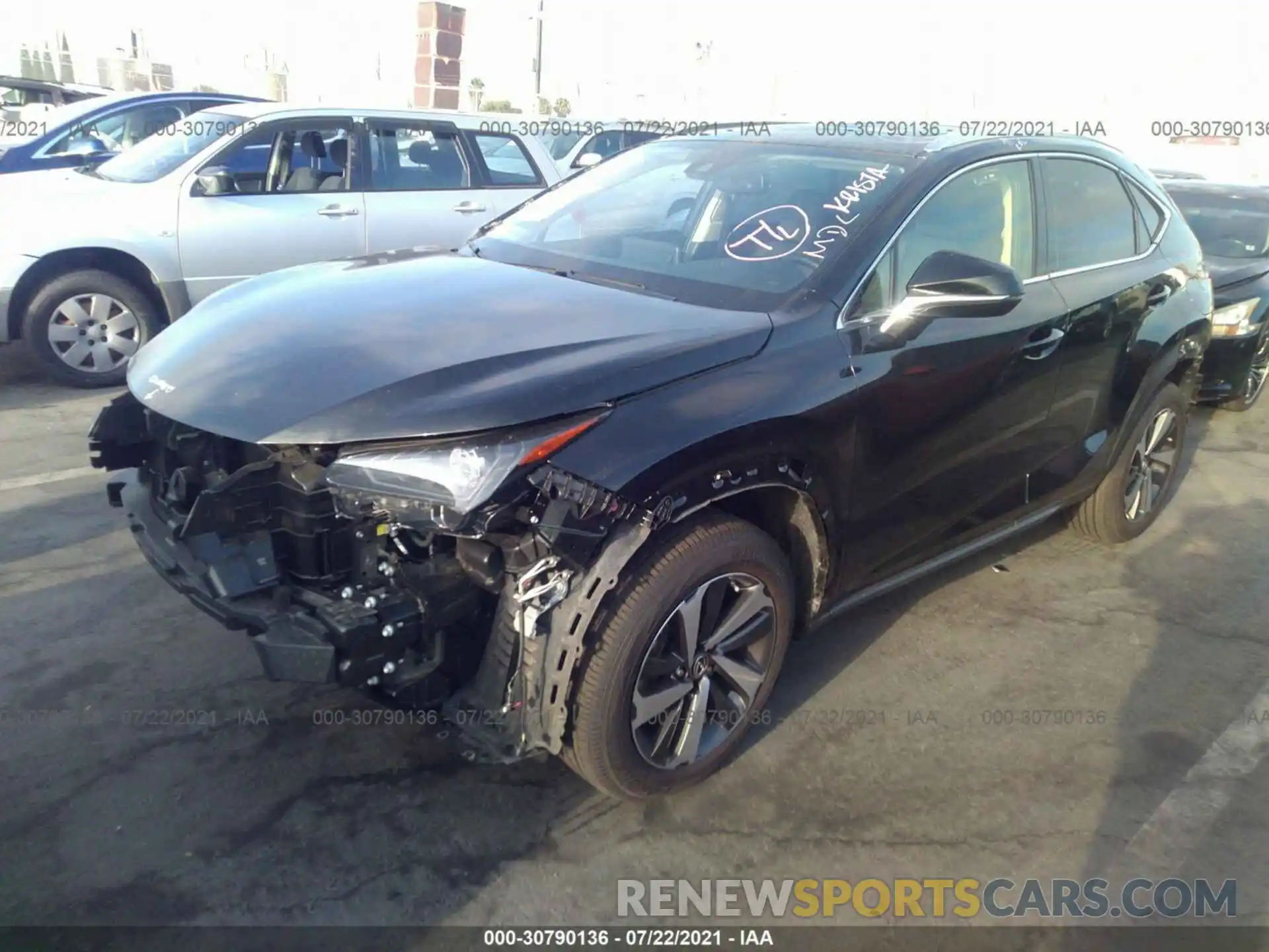 2 Фотография поврежденного автомобиля JTJDARBZ1L2164300 LEXUS NX 2020