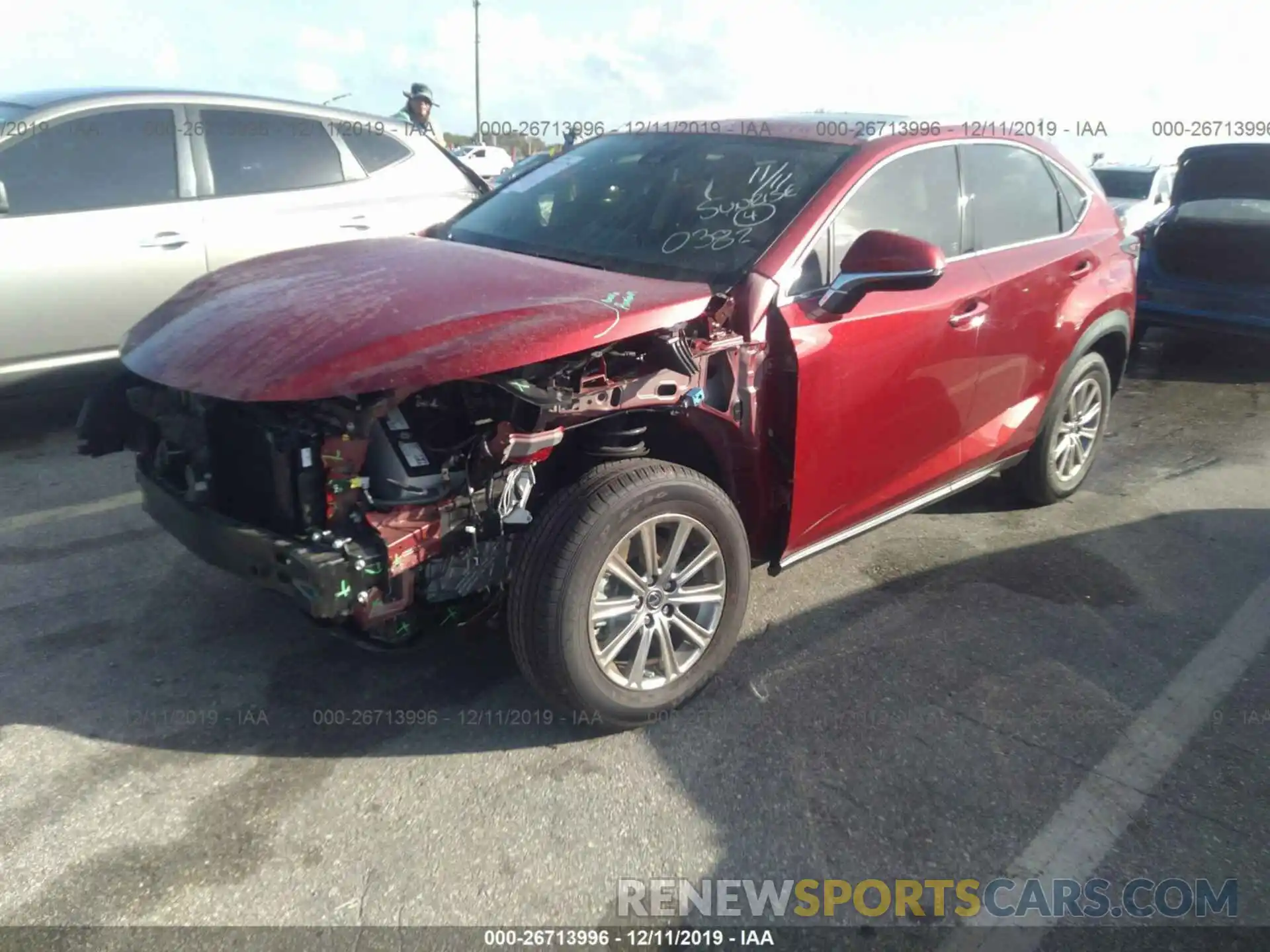 2 Фотография поврежденного автомобиля JTJDARBZ1L5000382 LEXUS NX 2020