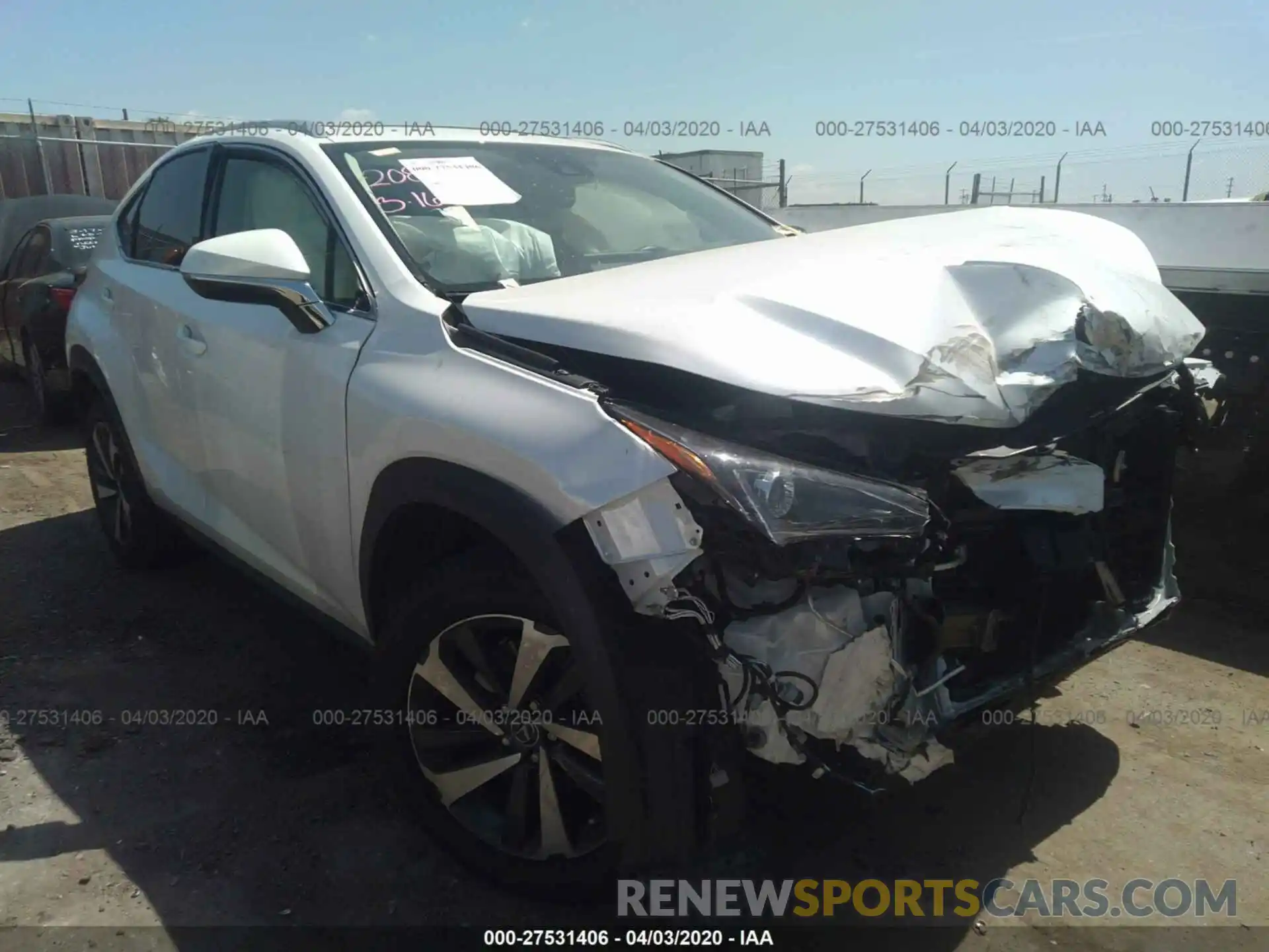 1 Photograph of a damaged car JTJDARBZ1L5007445 LEXUS NX 2020