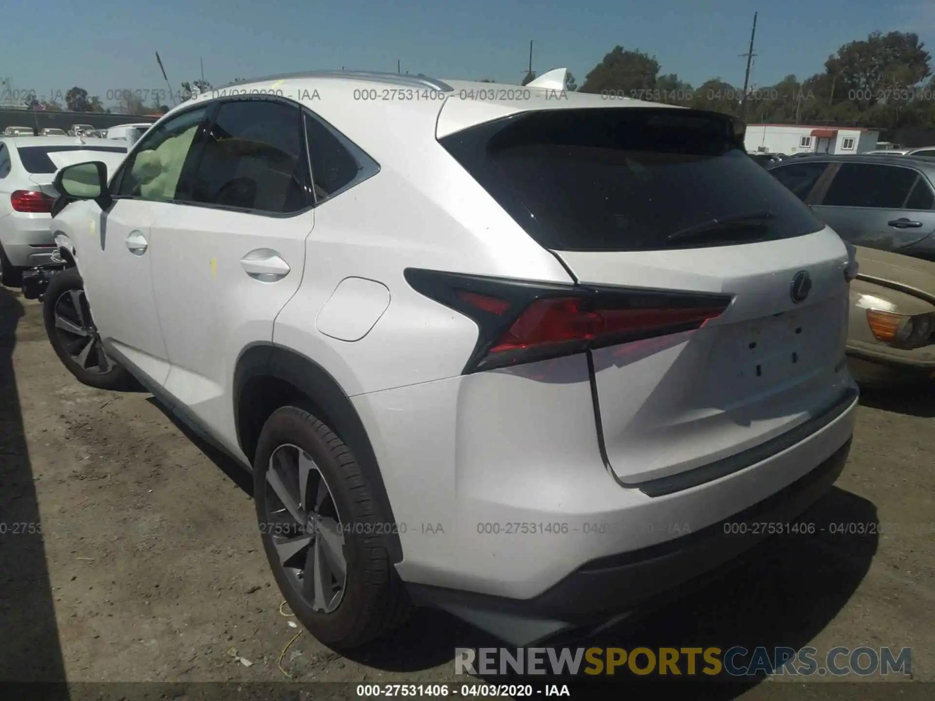 3 Фотография поврежденного автомобиля JTJDARBZ1L5007445 LEXUS NX 2020