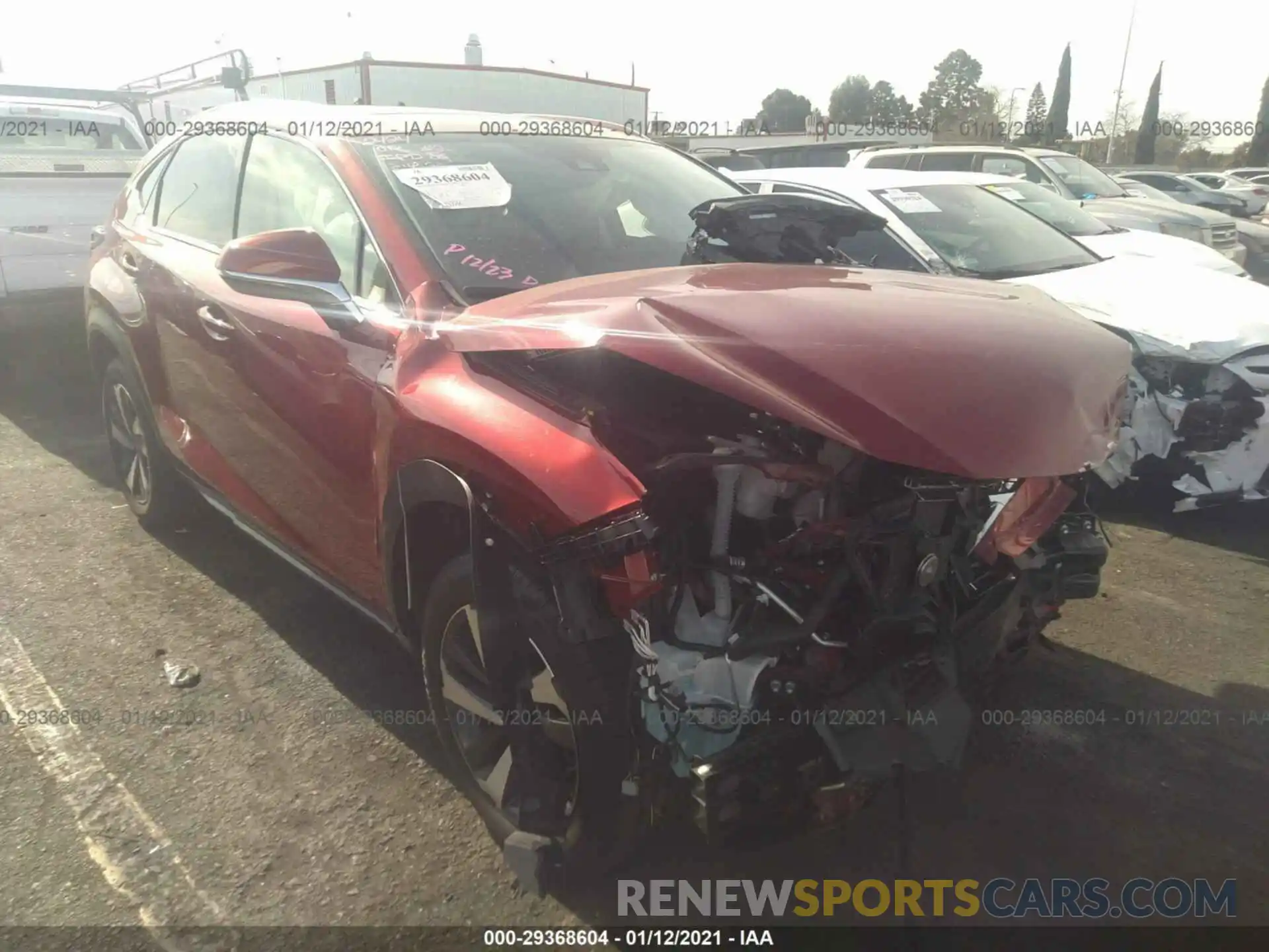 1 Photograph of a damaged car JTJDARBZ2L5006529 LEXUS NX 2020