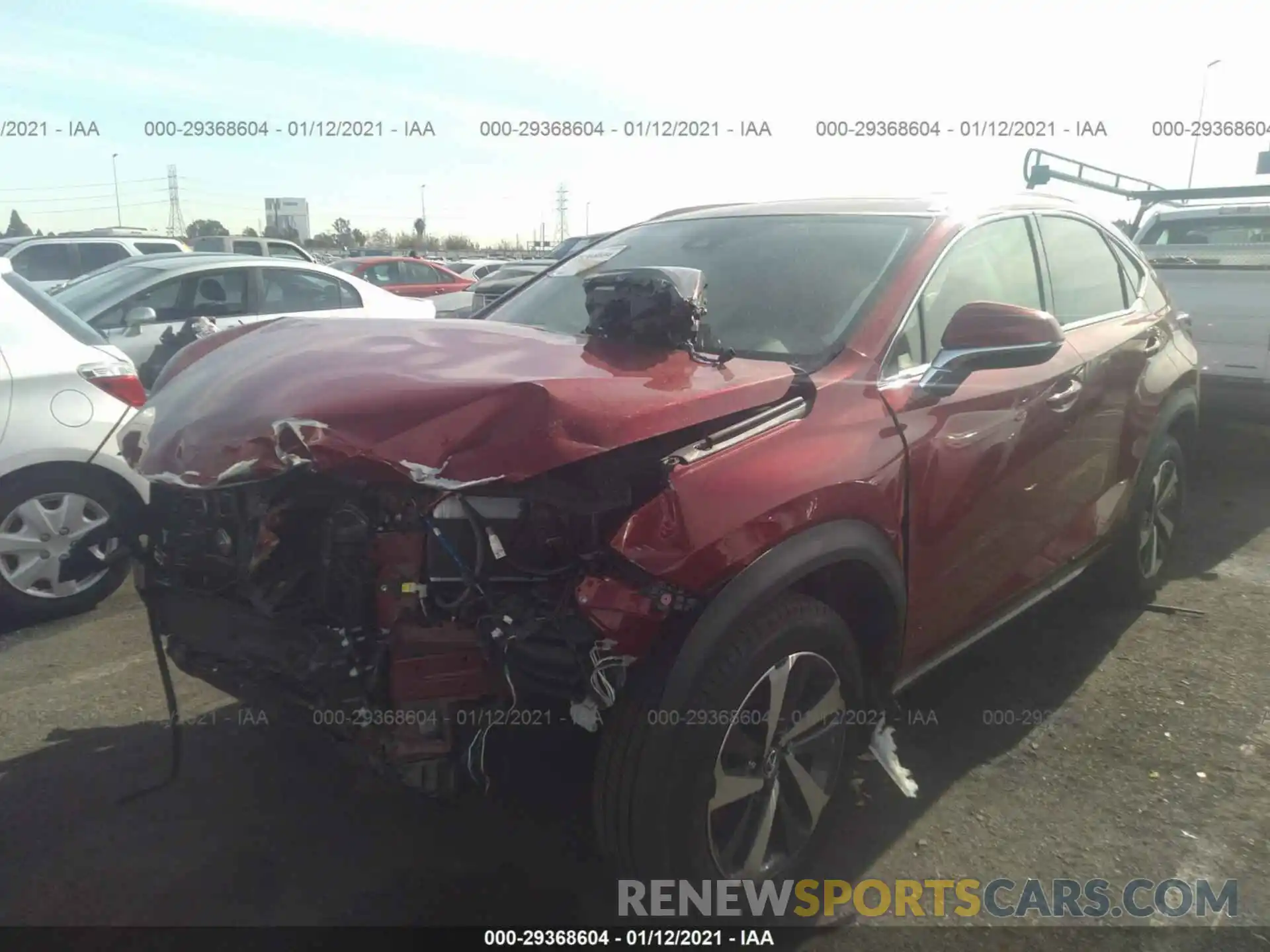 2 Photograph of a damaged car JTJDARBZ2L5006529 LEXUS NX 2020