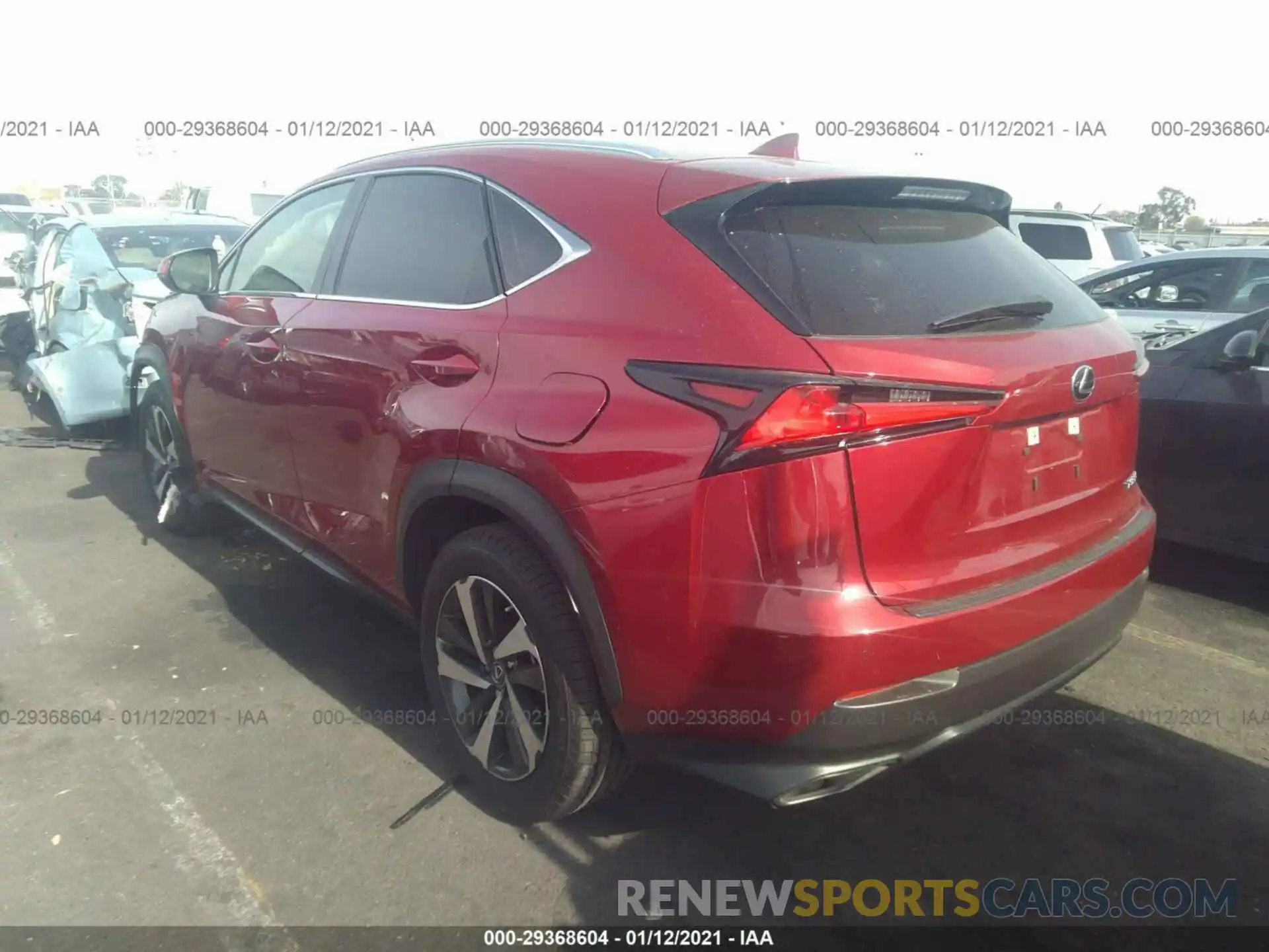 3 Фотография поврежденного автомобиля JTJDARBZ2L5006529 LEXUS NX 2020