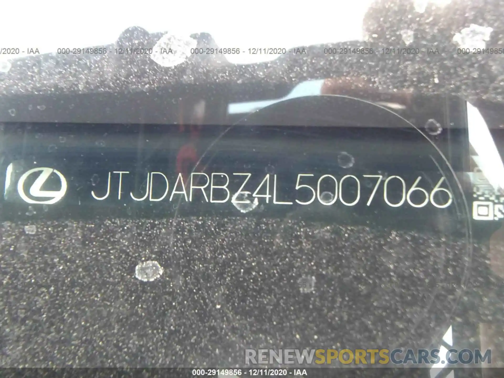 9 Фотография поврежденного автомобиля JTJDARBZ4L5007066 LEXUS NX 2020