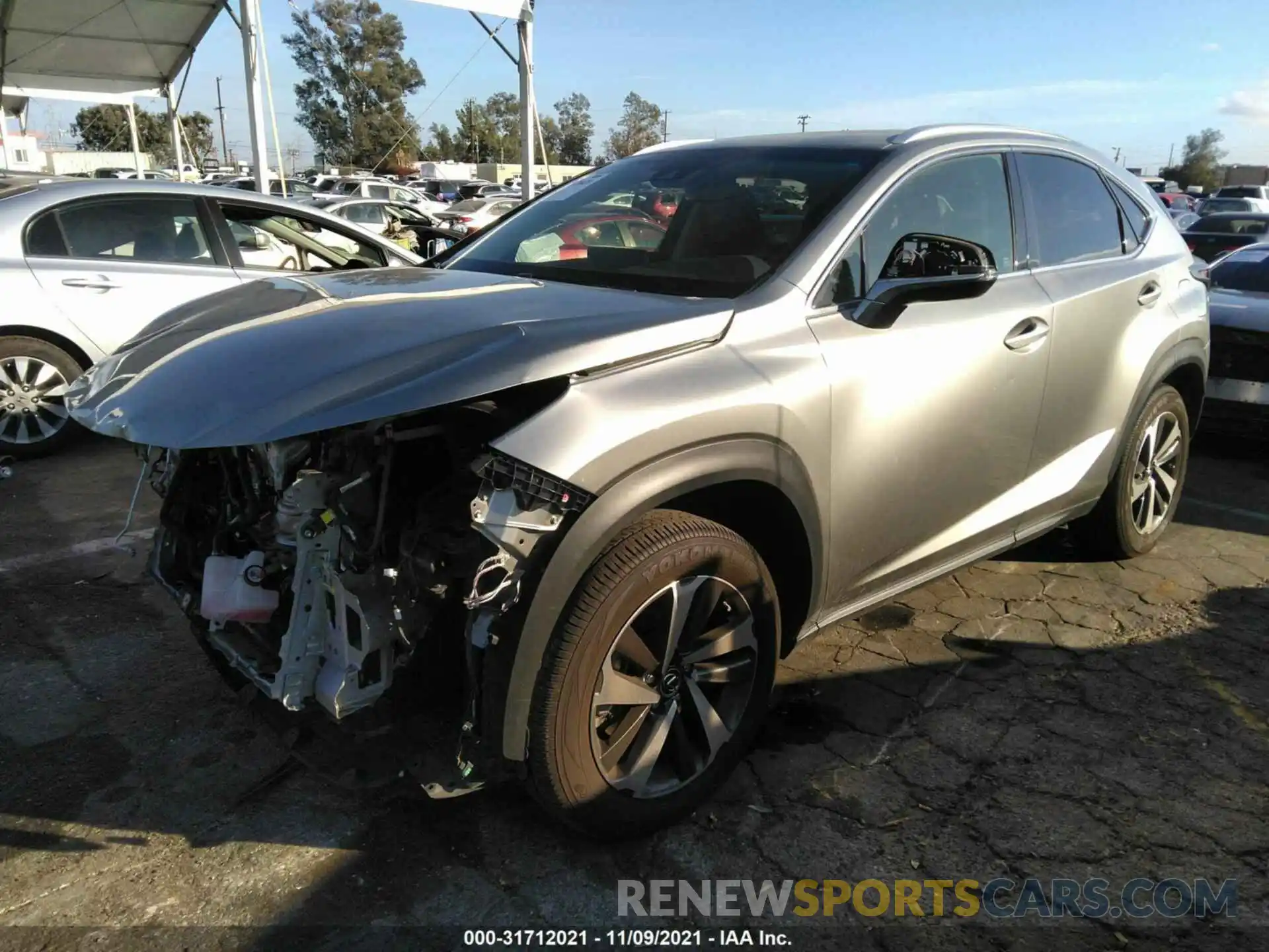 2 Фотография поврежденного автомобиля JTJDARBZ7L2163958 LEXUS NX 2020