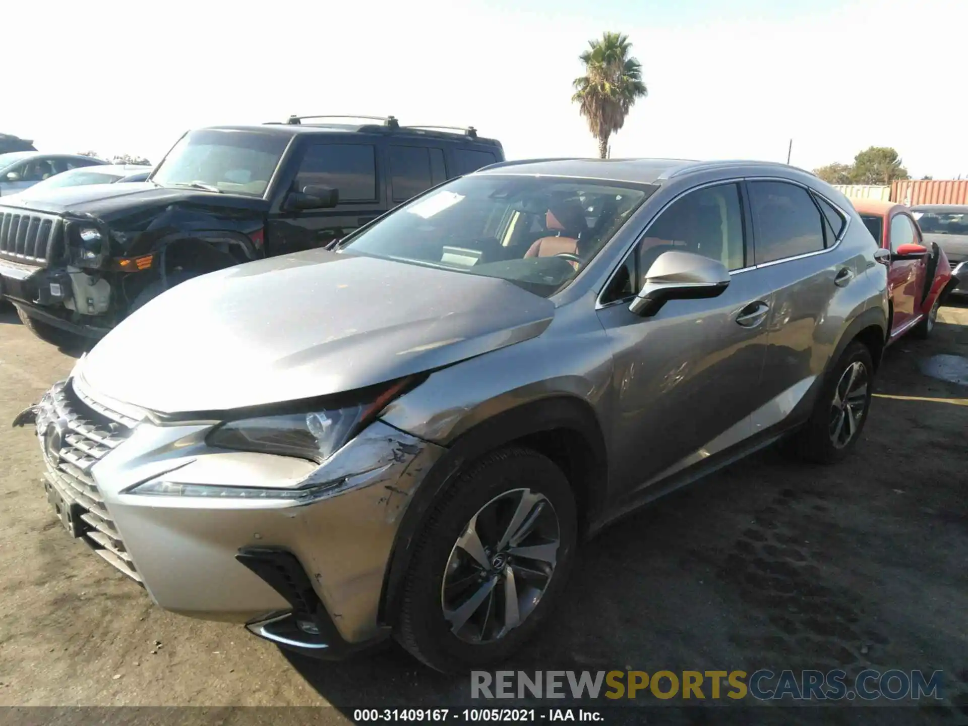 2 Фотография поврежденного автомобиля JTJDARBZ7L5002878 LEXUS NX 2020