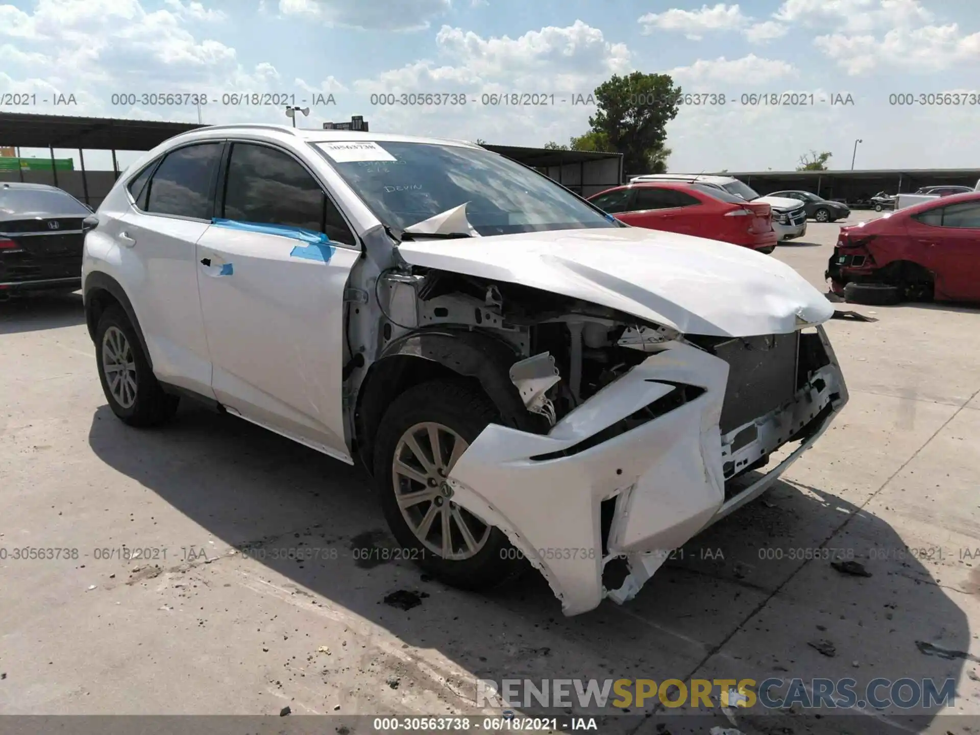 1 Photograph of a damaged car JTJDARBZ9L5016734 LEXUS NX 2020