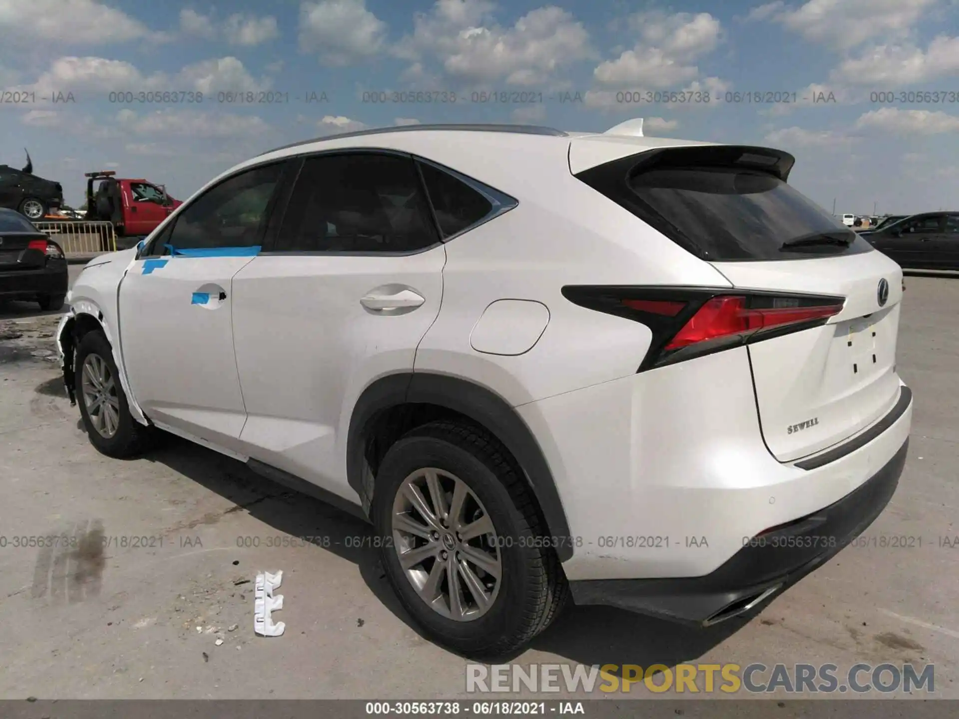 3 Фотография поврежденного автомобиля JTJDARBZ9L5016734 LEXUS NX 2020