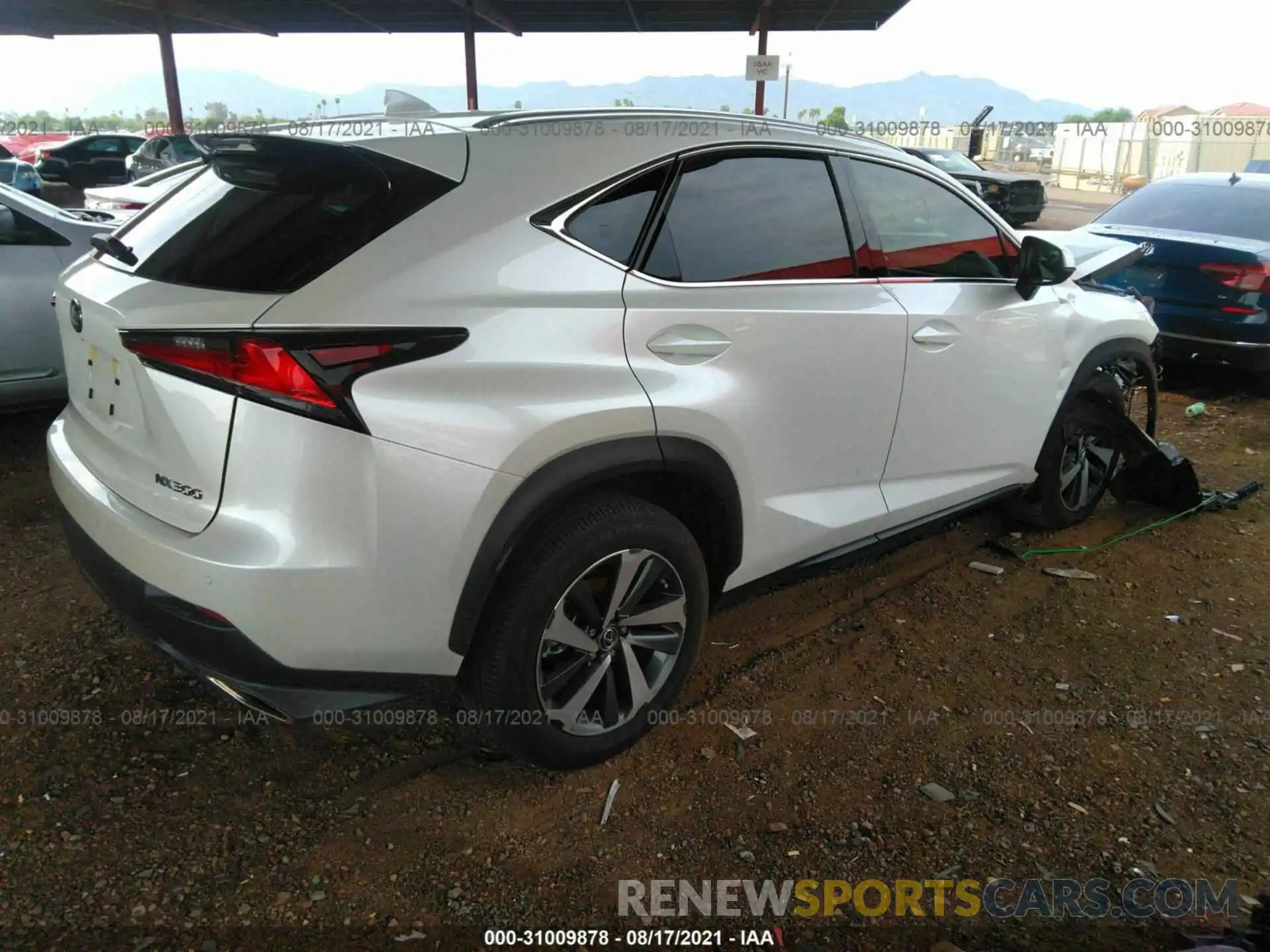 4 Фотография поврежденного автомобиля JTJDARBZXL5003331 LEXUS NX 2020