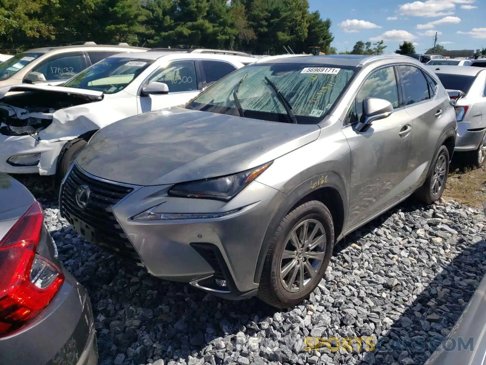 2 Фотография поврежденного автомобиля JTJDARDZ2L2220354 LEXUS NX 2020