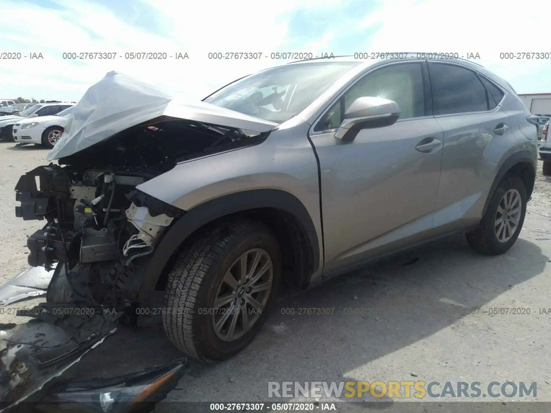 2 Фотография поврежденного автомобиля JTJDARDZ2L5010495 LEXUS NX 2020