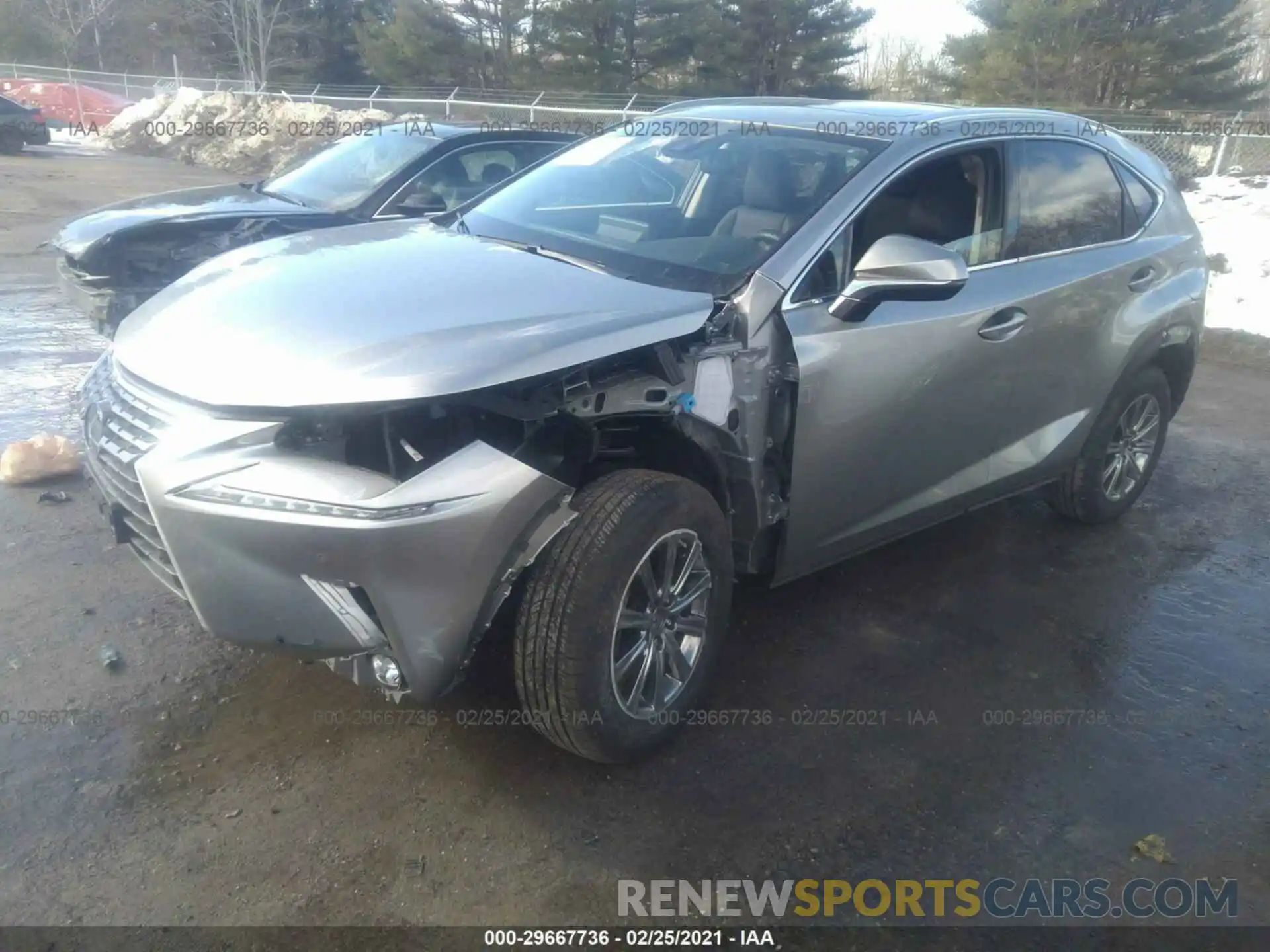 2 Фотография поврежденного автомобиля JTJDARDZ4L2222736 LEXUS NX 2020