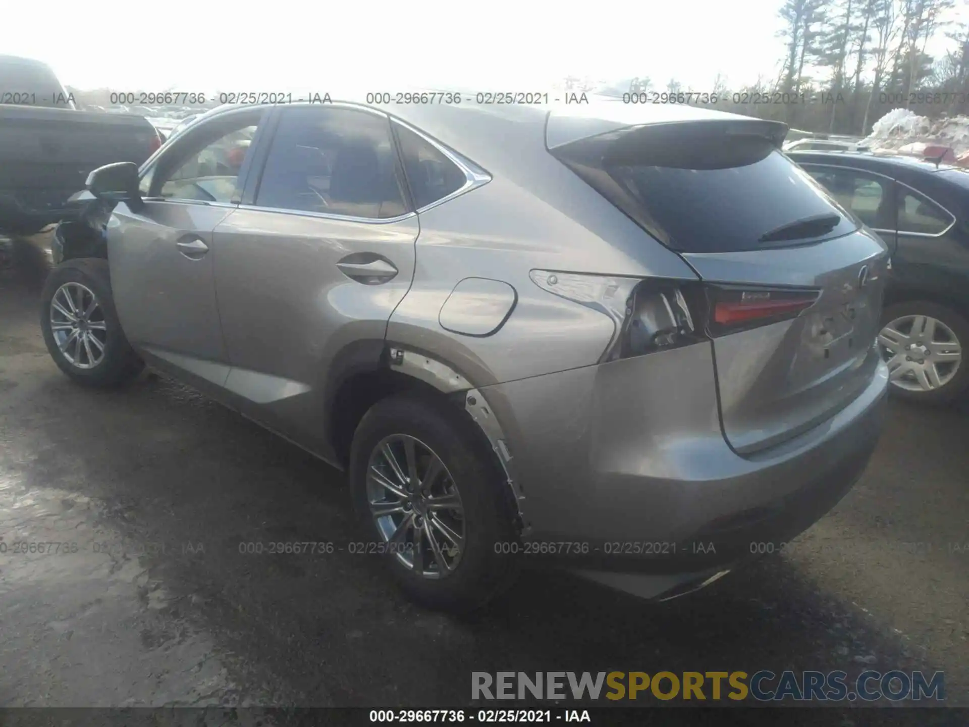 3 Фотография поврежденного автомобиля JTJDARDZ4L2222736 LEXUS NX 2020