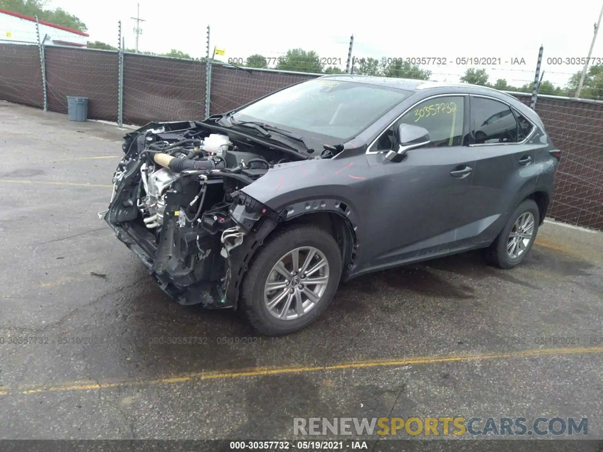 2 Фотография поврежденного автомобиля JTJDARDZ7L2236226 LEXUS NX 2020