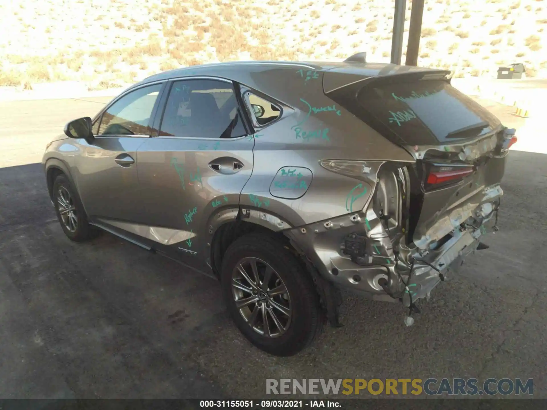 3 Фотография поврежденного автомобиля JTJDJRDZ2L2128628 LEXUS NX 2020