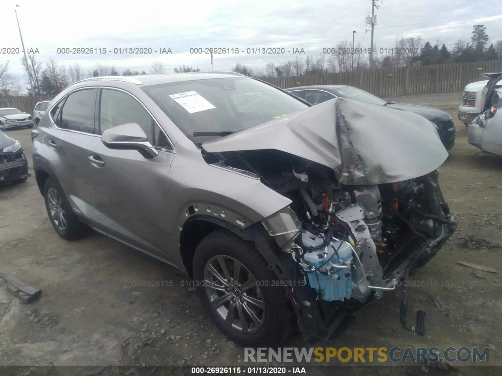 1 Photograph of a damaged car JTJDJRDZ4L2134902 LEXUS NX 2020