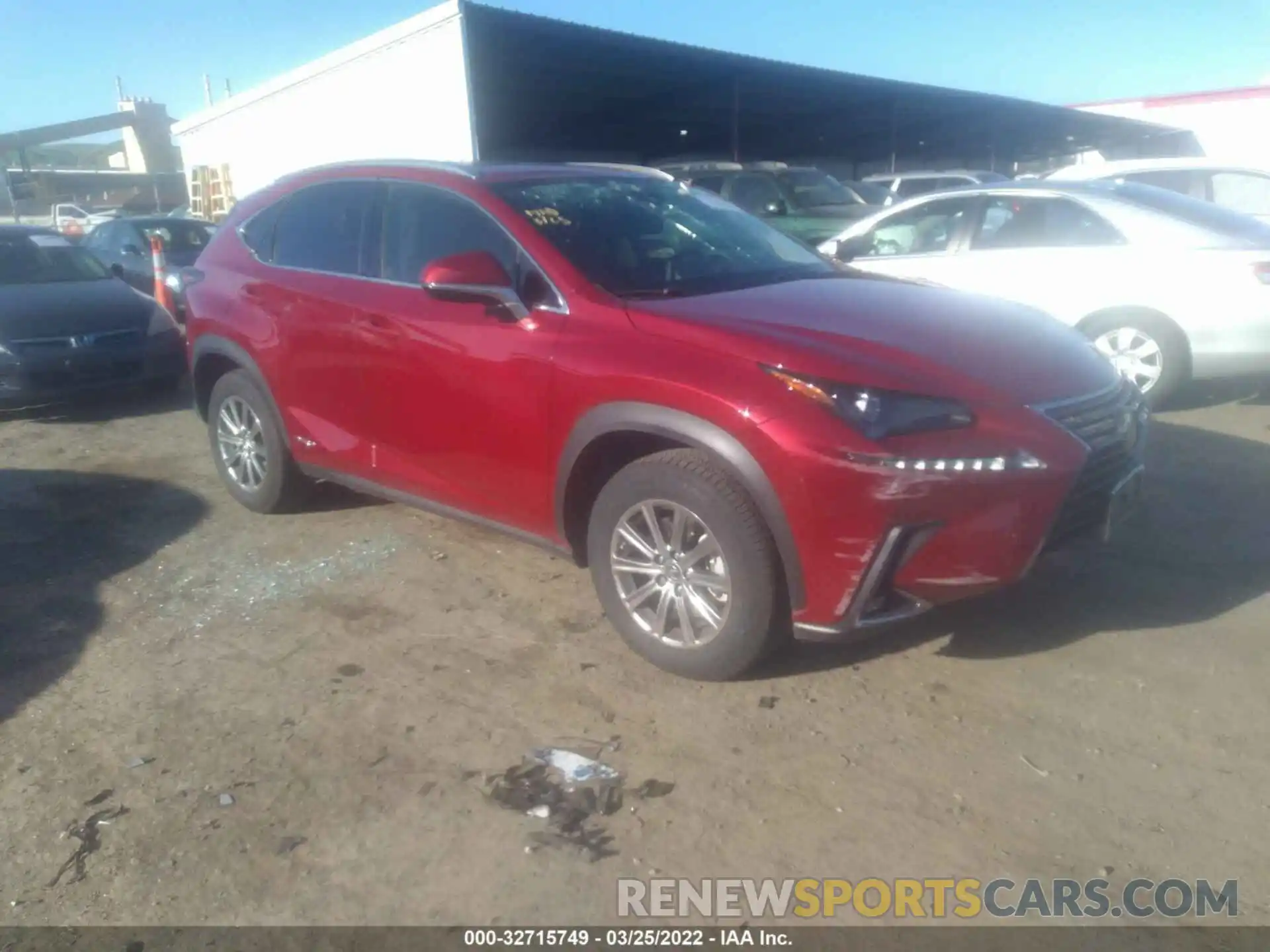 1 Photograph of a damaged car JTJDJRDZ7L2126499 LEXUS NX 2020