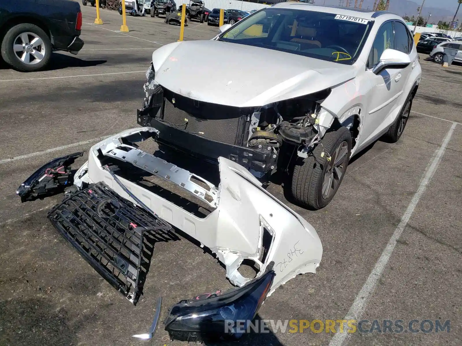 2 Photograph of a damaged car JTJGARBZ0L5015050 LEXUS NX 2020