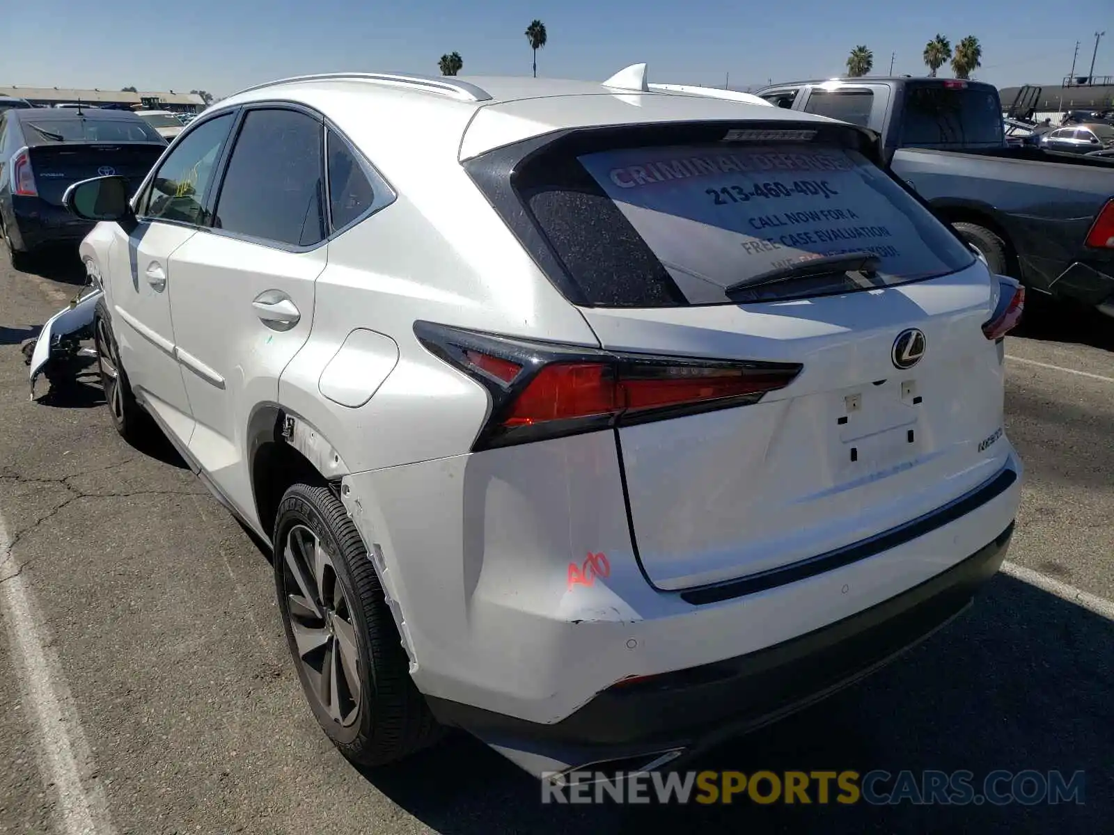 3 Photograph of a damaged car JTJGARBZ0L5015050 LEXUS NX 2020