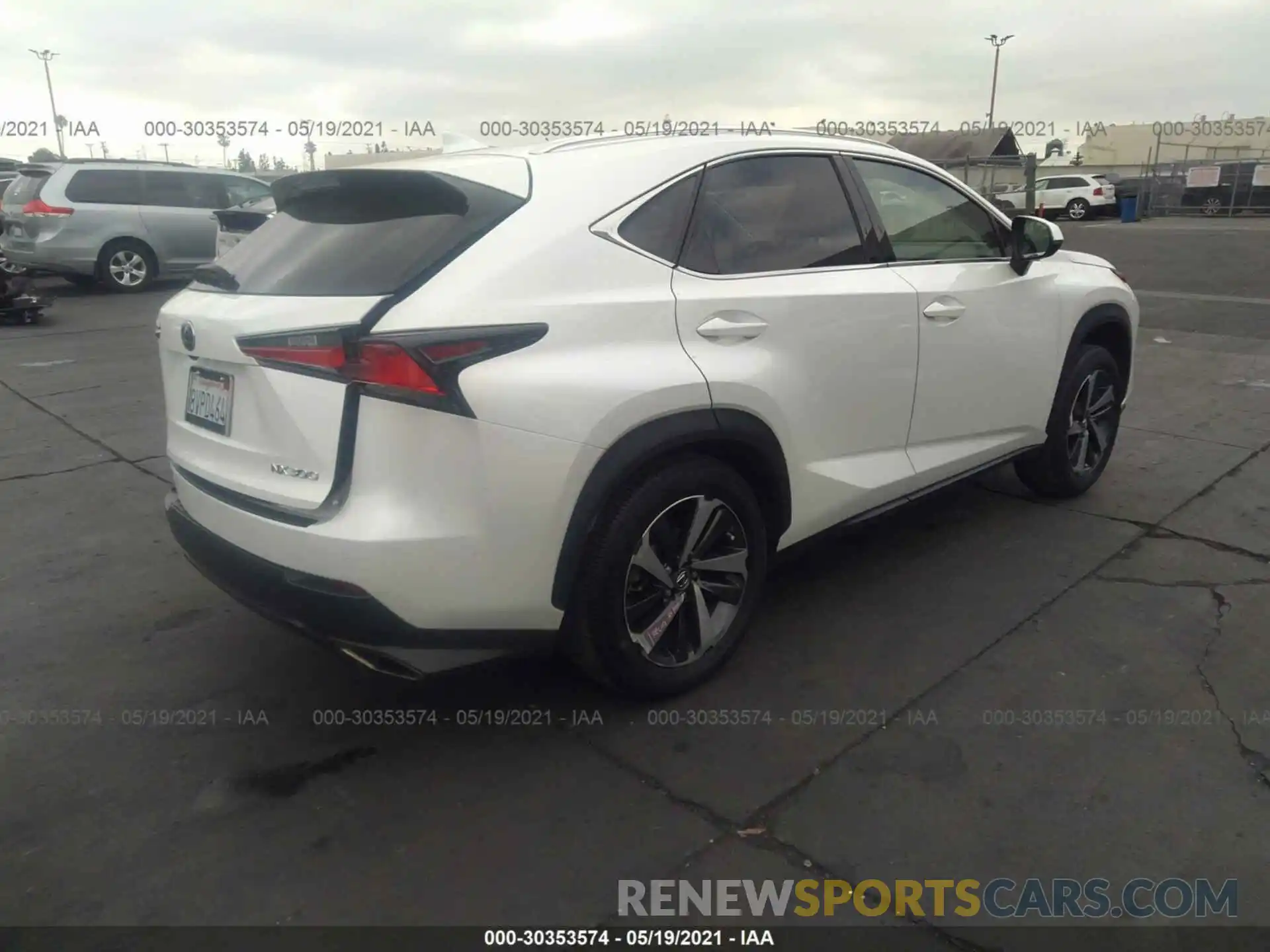 4 Фотография поврежденного автомобиля JTJGARBZ3L5007198 LEXUS NX 2020