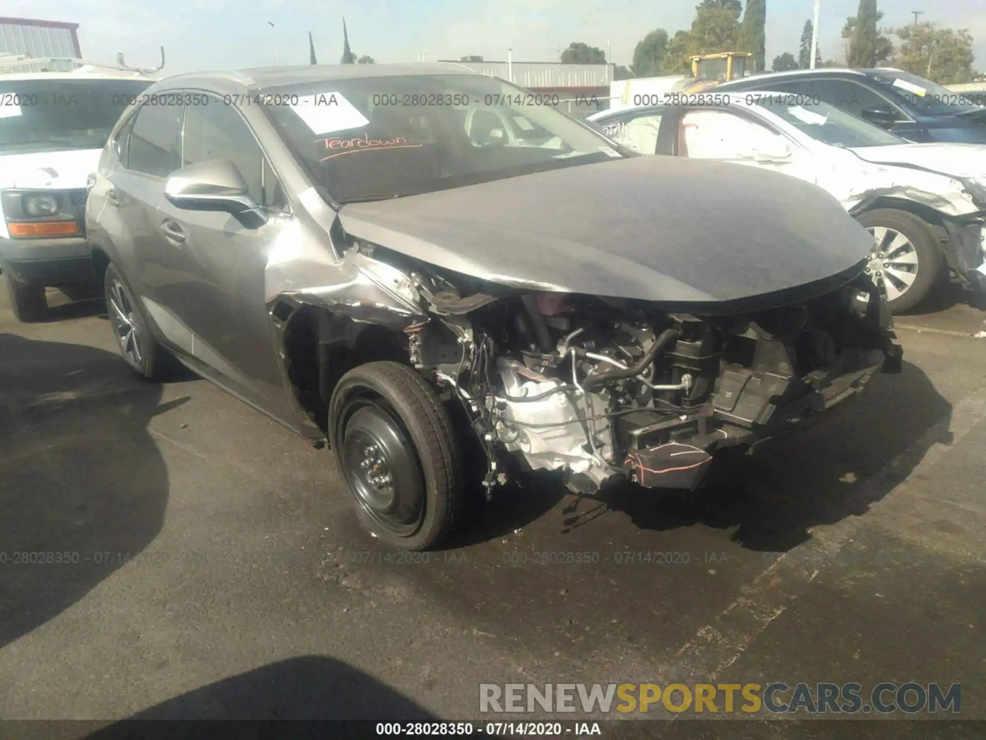 1 Photograph of a damaged car JTJGARBZ4L2161260 LEXUS NX 2020