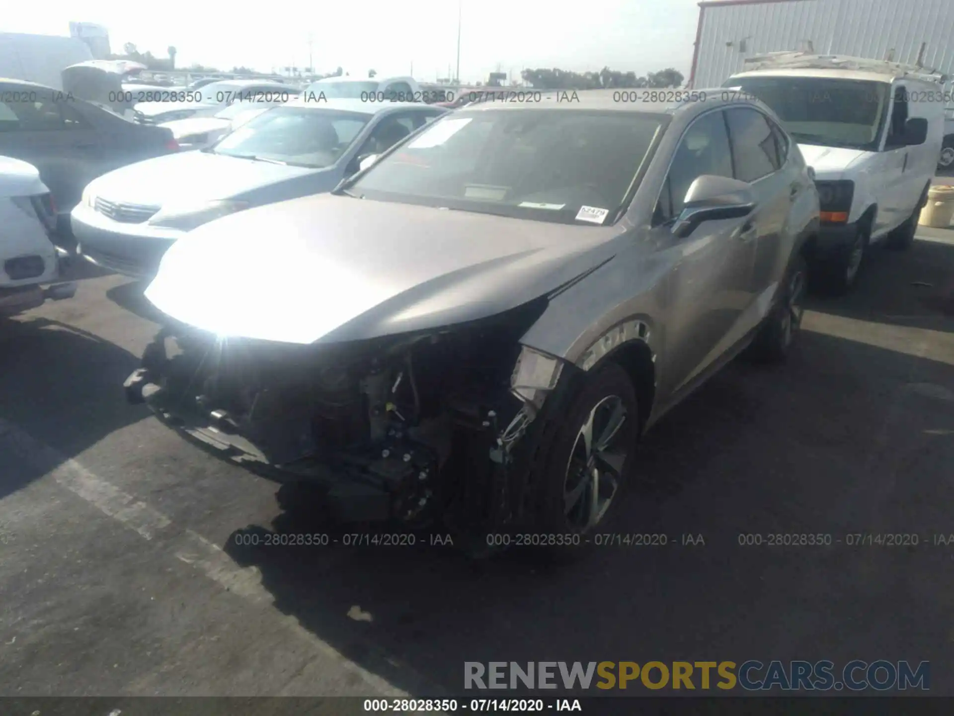 2 Фотография поврежденного автомобиля JTJGARBZ4L2161260 LEXUS NX 2020