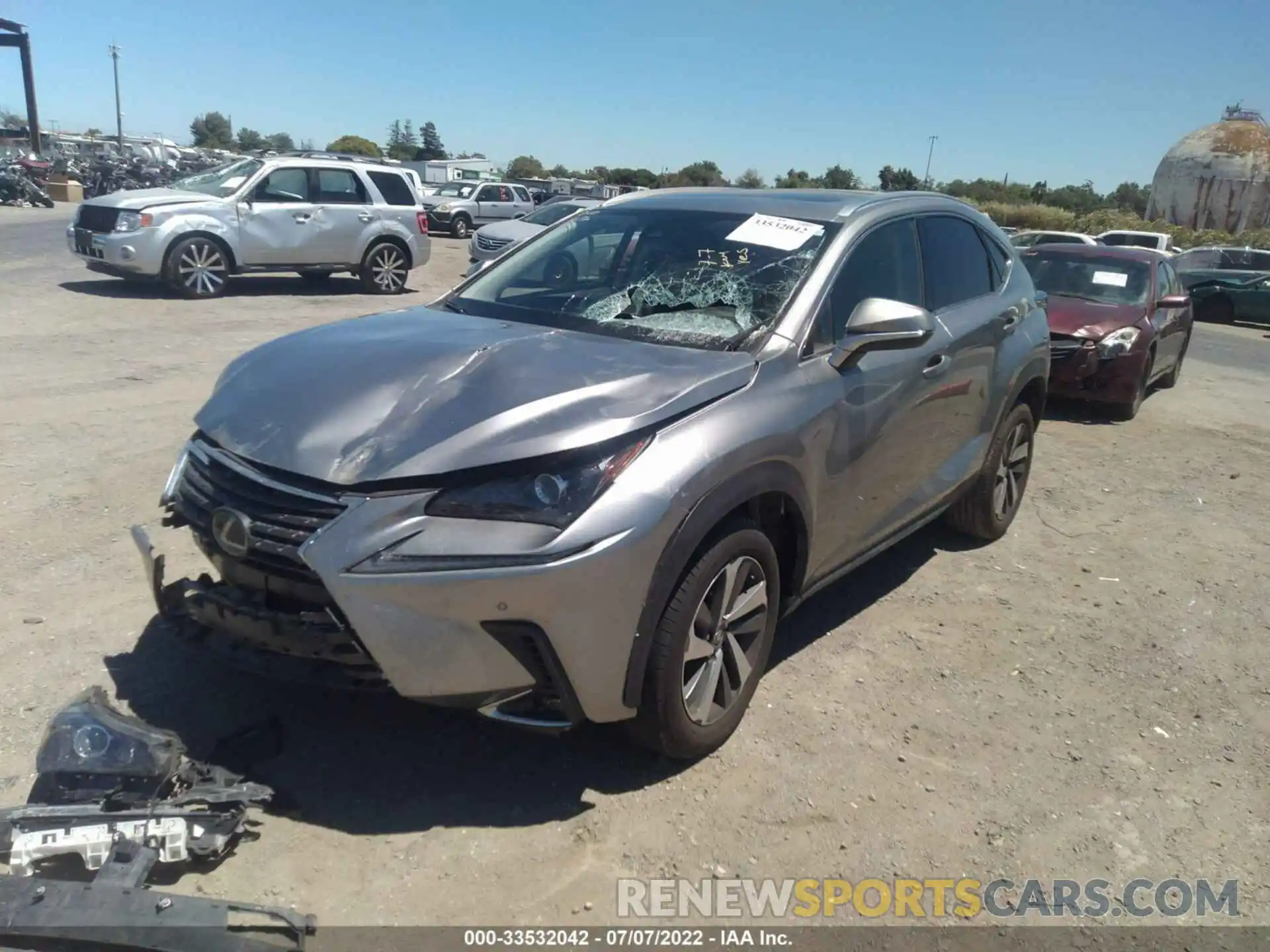 2 Фотография поврежденного автомобиля JTJGARBZ4L5013995 LEXUS NX 2020