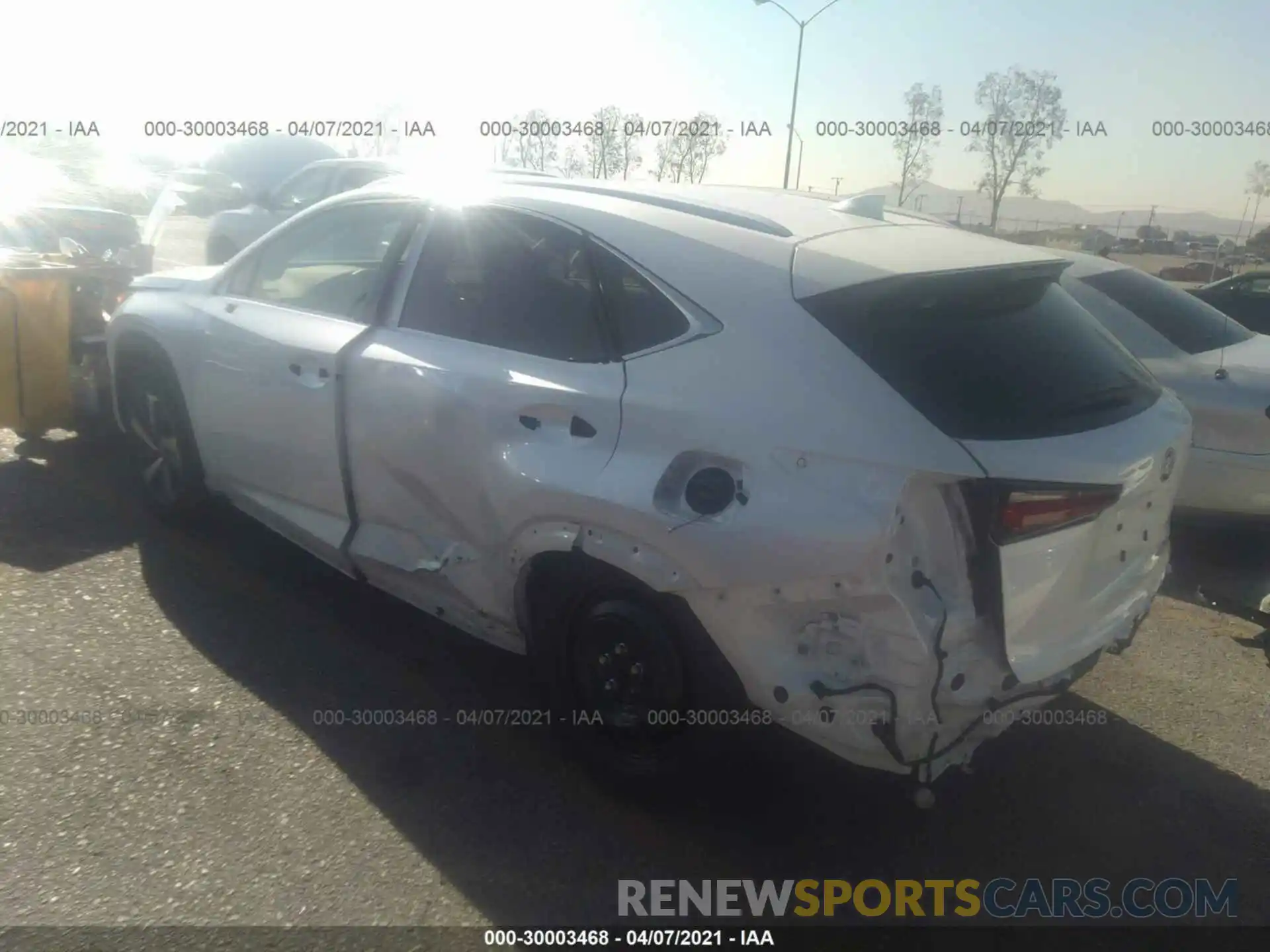 3 Photograph of a damaged car JTJGARBZ5L5004383 LEXUS NX 2020