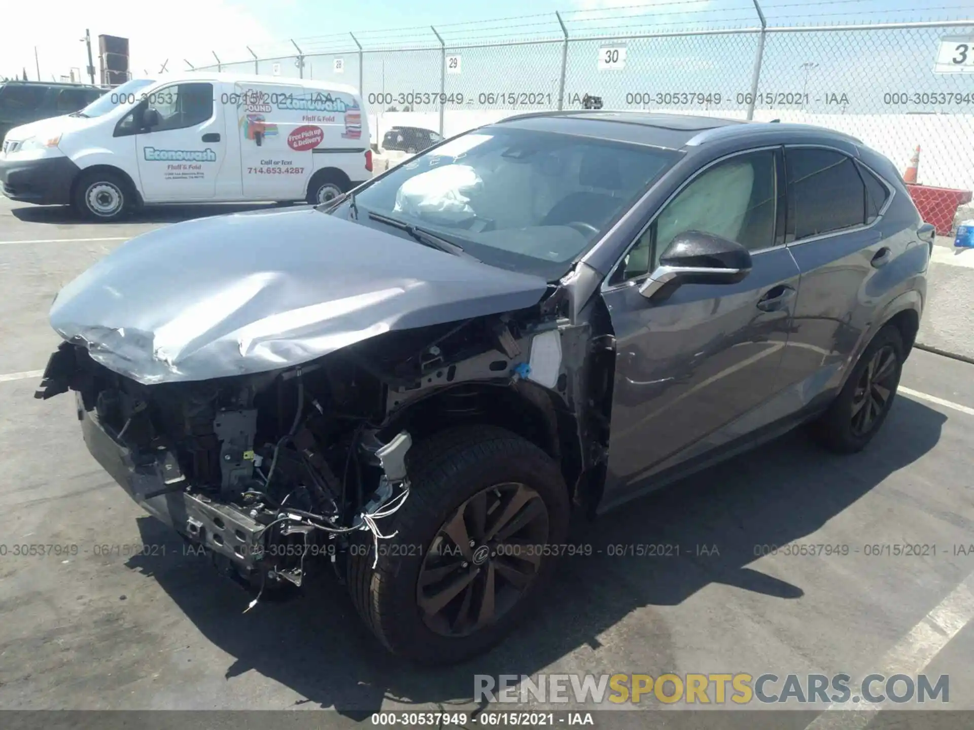 2 Фотография поврежденного автомобиля JTJGARBZ6L2167447 LEXUS NX 2020