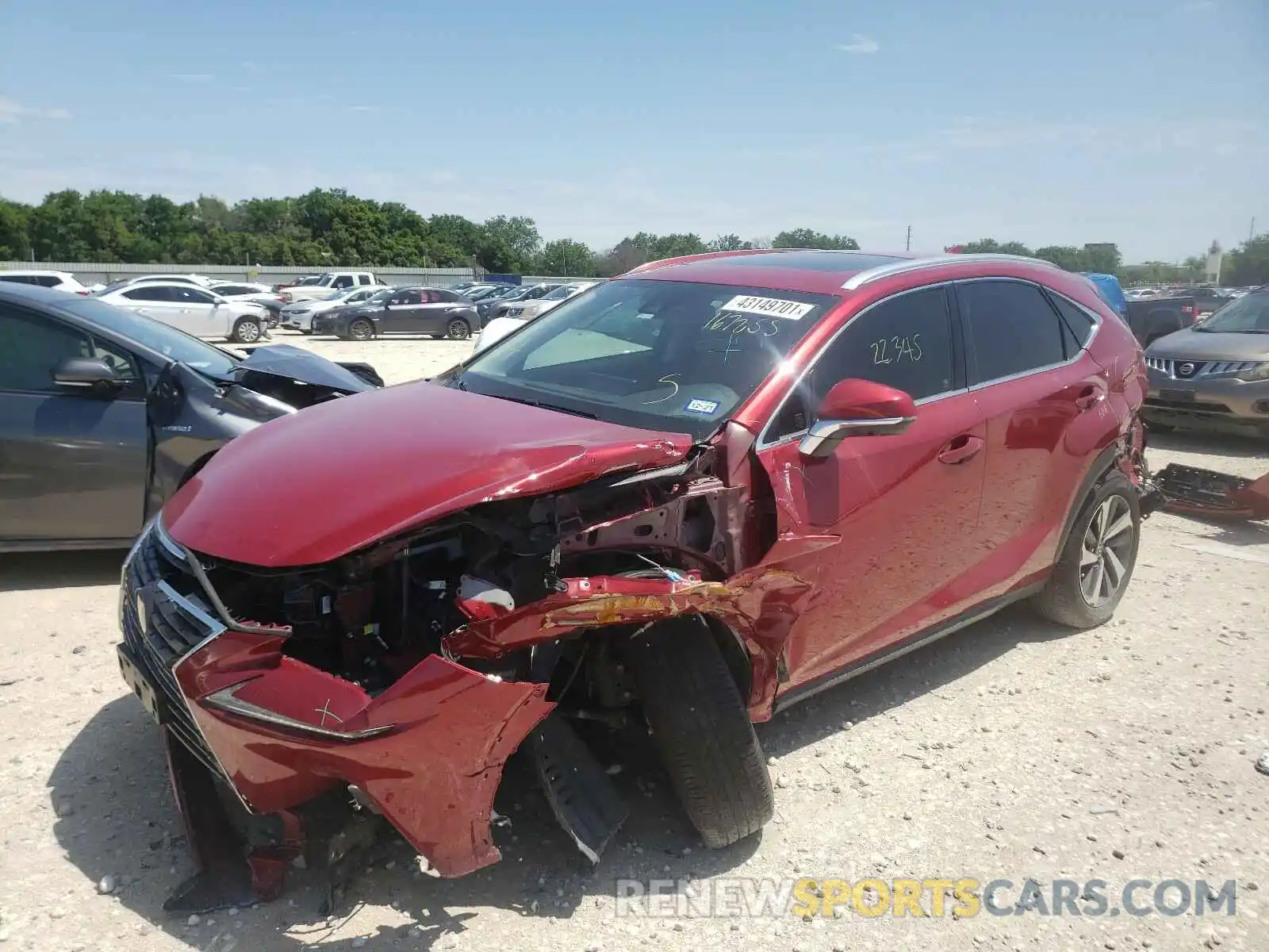 2 Photograph of a damaged car JTJGARBZ8L2167255 LEXUS NX 2020