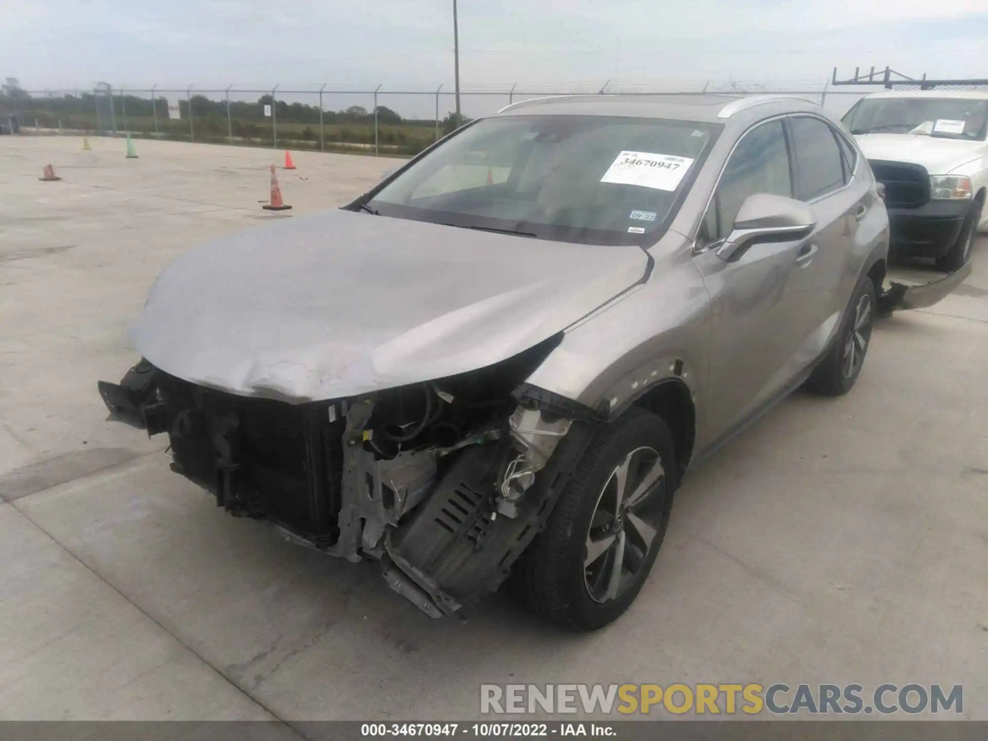 2 Photograph of a damaged car JTJGARBZ8L5003812 LEXUS NX 2020