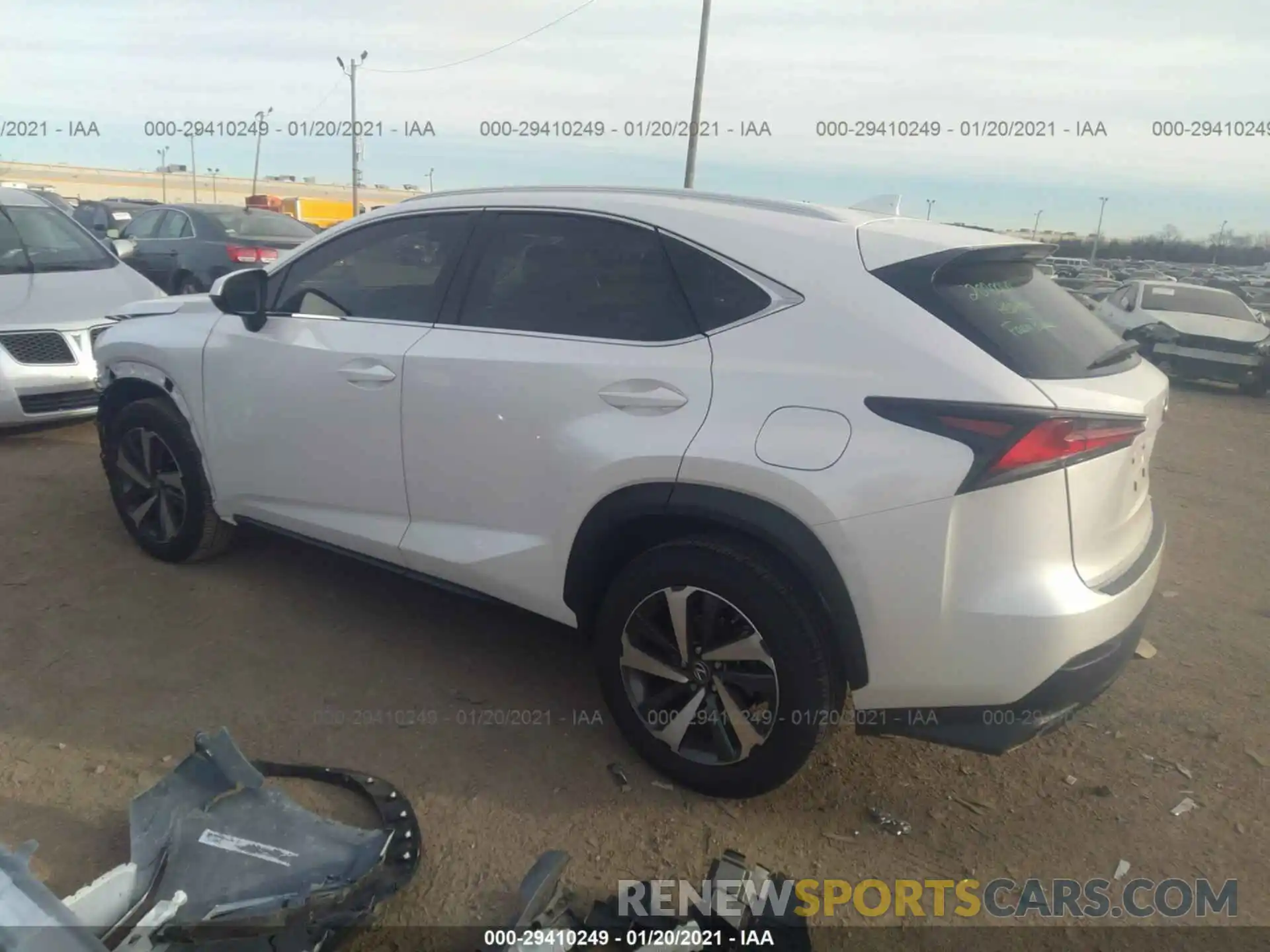 3 Фотография поврежденного автомобиля JTJGARBZ8L5019380 LEXUS NX 2020