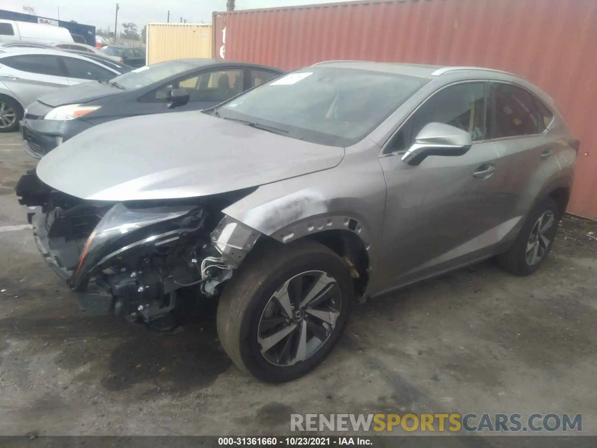 2 Фотография поврежденного автомобиля JTJGARBZ9L2177972 LEXUS NX 2020