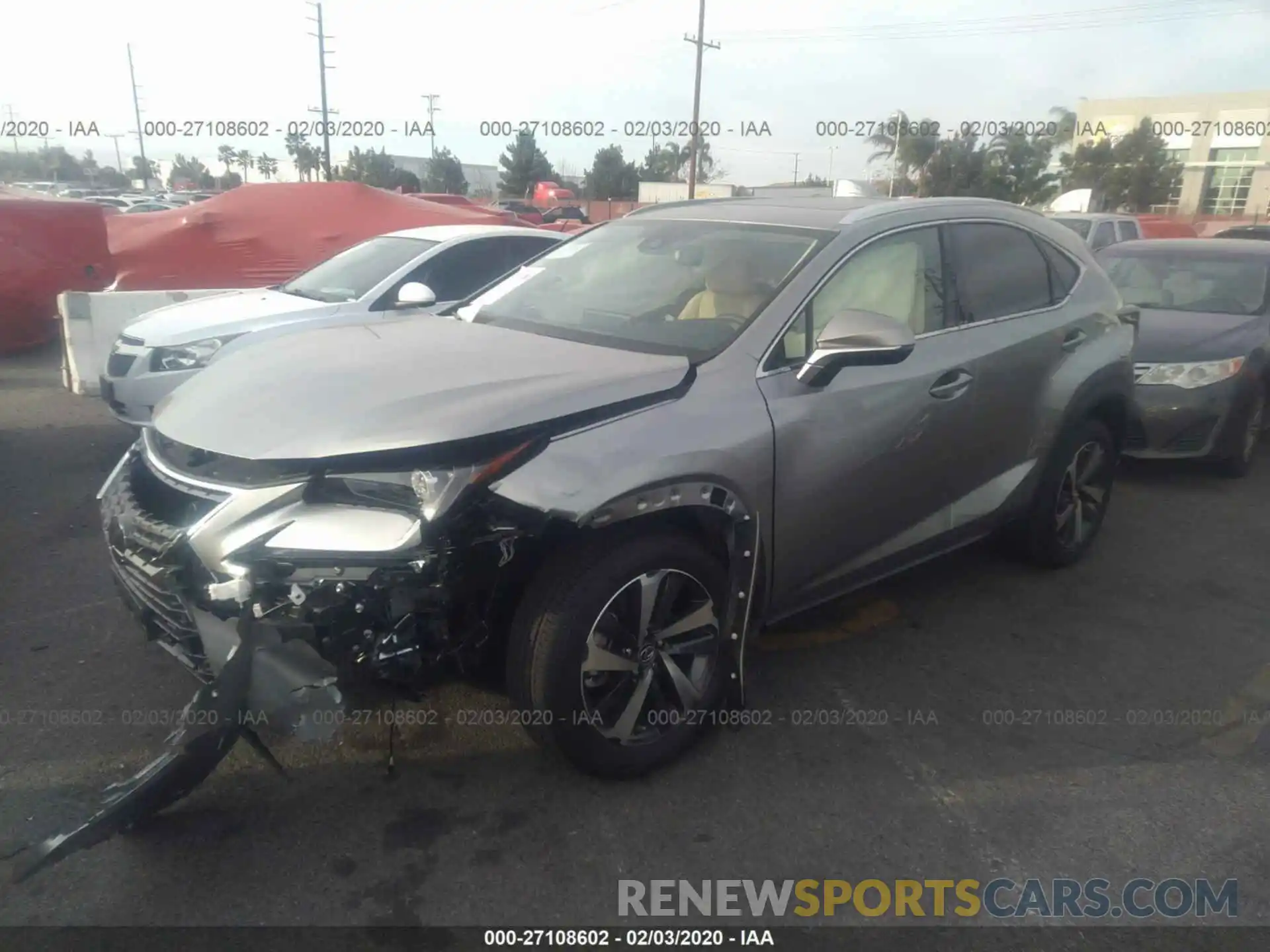 2 Photograph of a damaged car JTJGARBZ9L5008968 LEXUS NX 2020