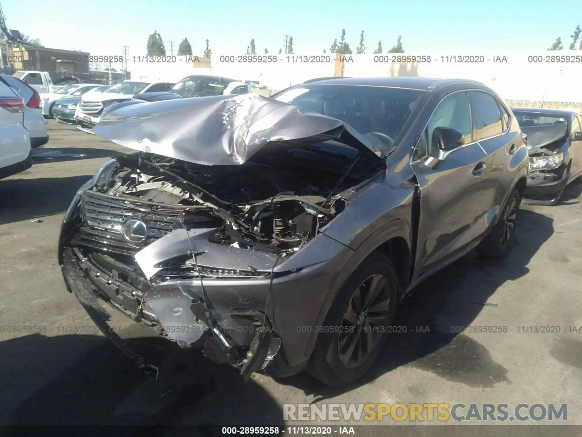 2 Фотография поврежденного автомобиля JTJGARBZXL2169217 LEXUS NX 2020