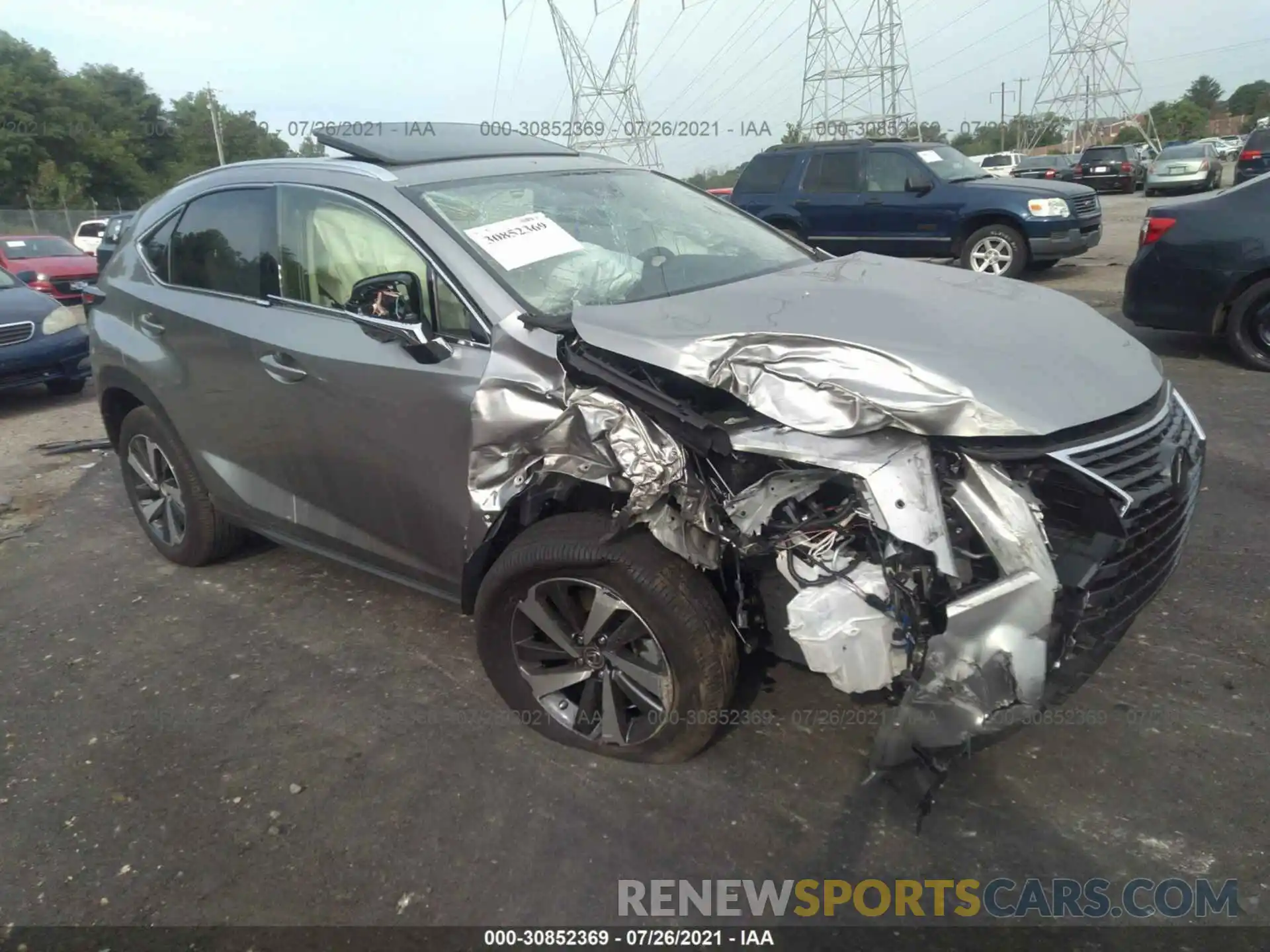 1 Photograph of a damaged car JTJGARDZ0L5007849 LEXUS NX 2020