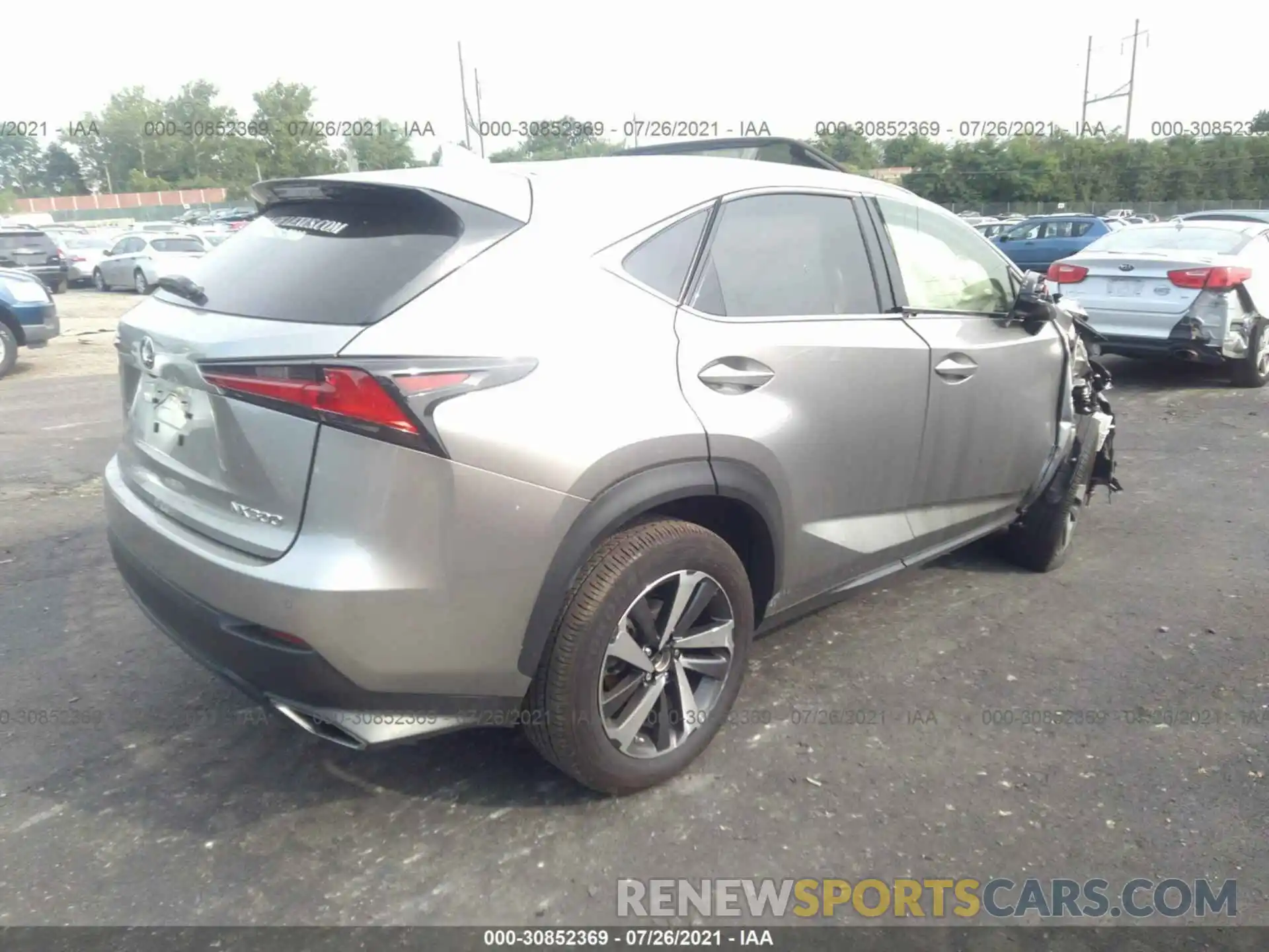 4 Фотография поврежденного автомобиля JTJGARDZ0L5007849 LEXUS NX 2020