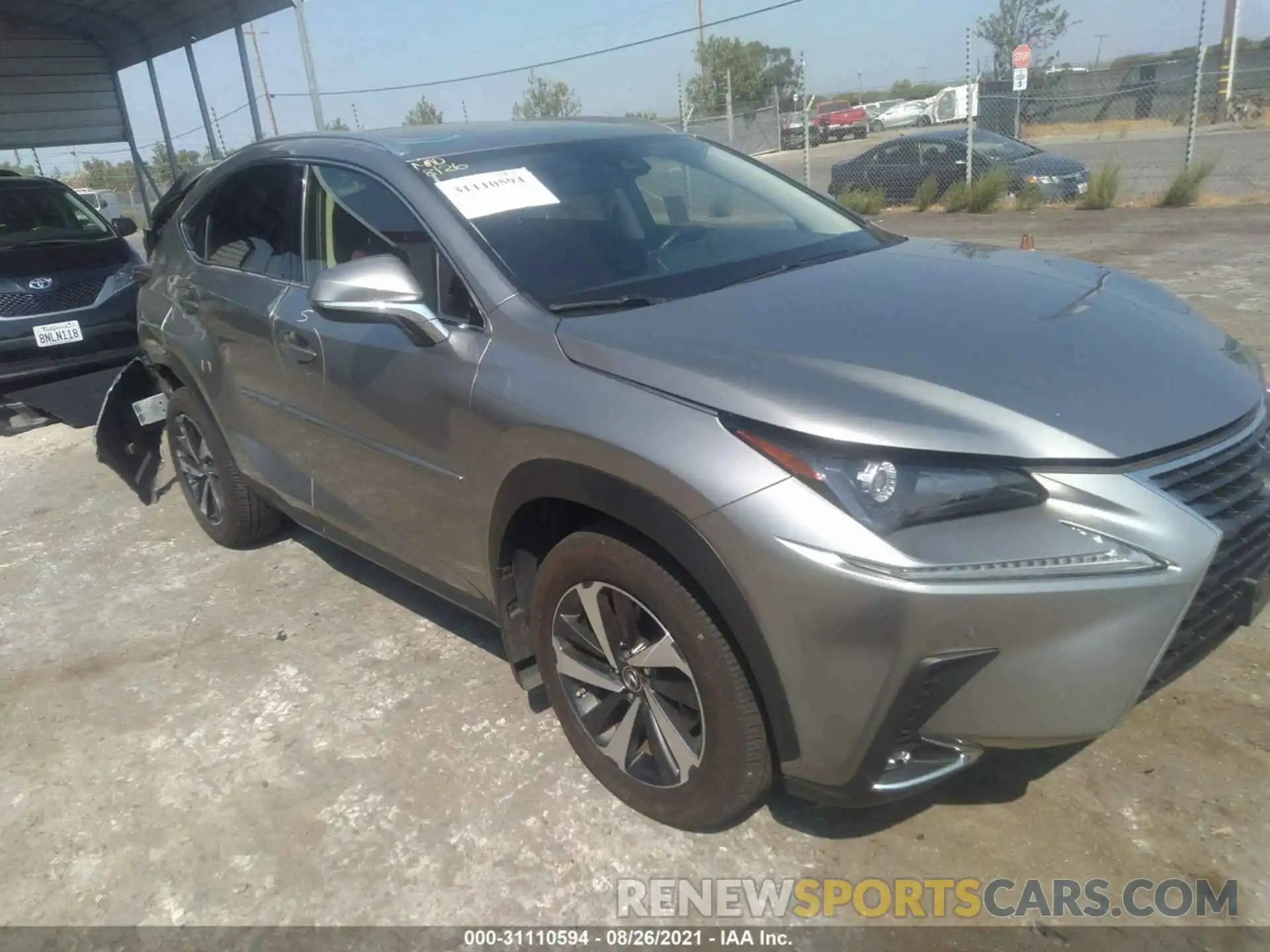 1 Photograph of a damaged car JTJGARDZ2L5009621 LEXUS NX 2020