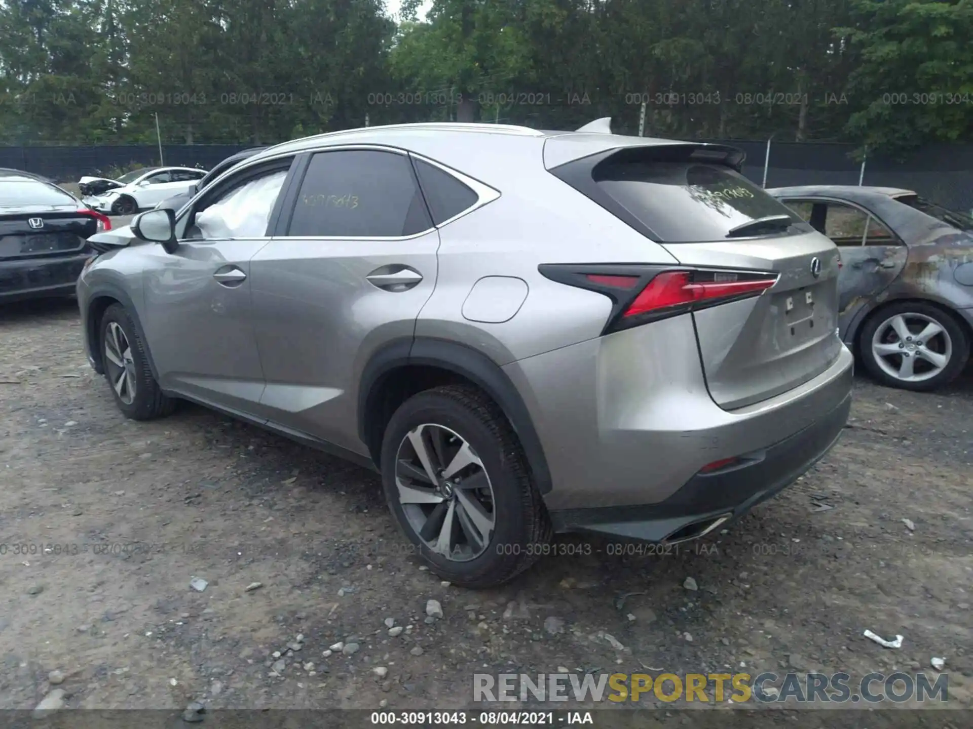 3 Фотография поврежденного автомобиля JTJGARDZ3L5008204 LEXUS NX 2020