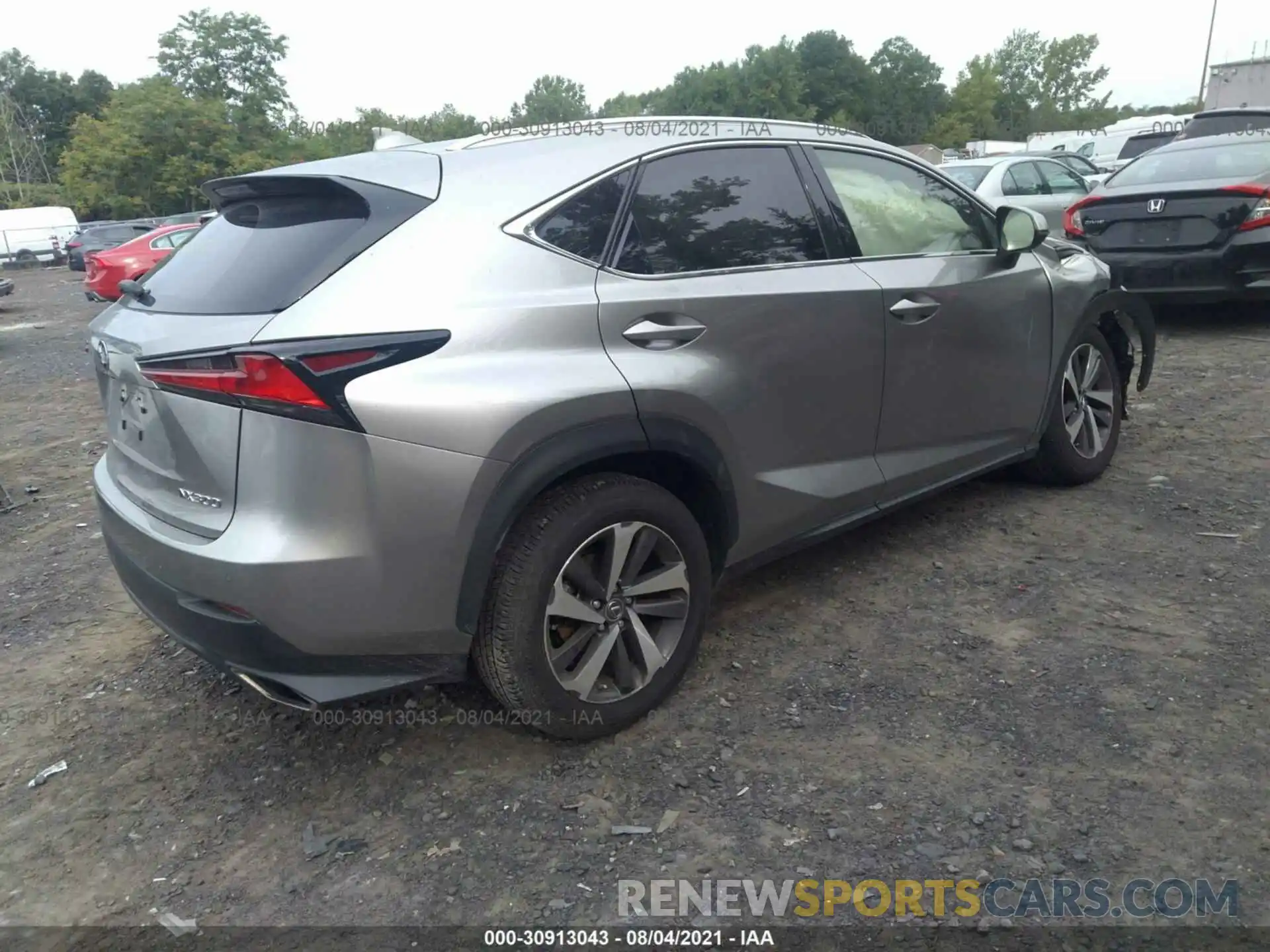 4 Фотография поврежденного автомобиля JTJGARDZ3L5008204 LEXUS NX 2020