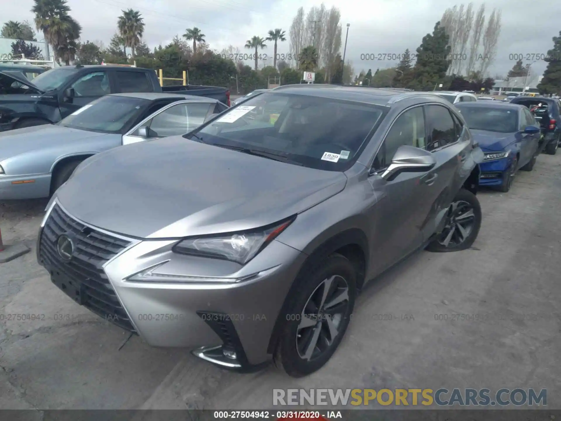 2 Фотография поврежденного автомобиля JTJGARDZ6L2225697 LEXUS NX 2020