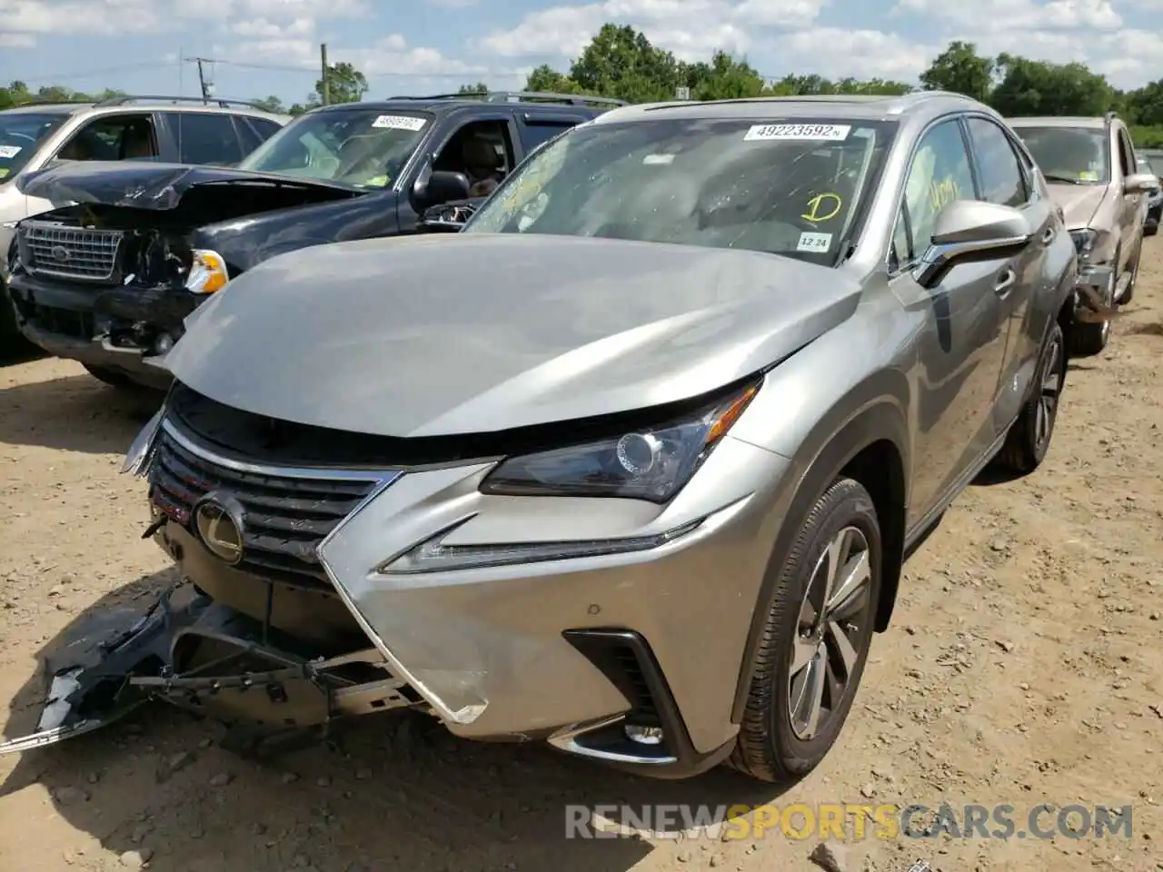 2 Фотография поврежденного автомобиля JTJGARDZ6L2225750 LEXUS NX 2020