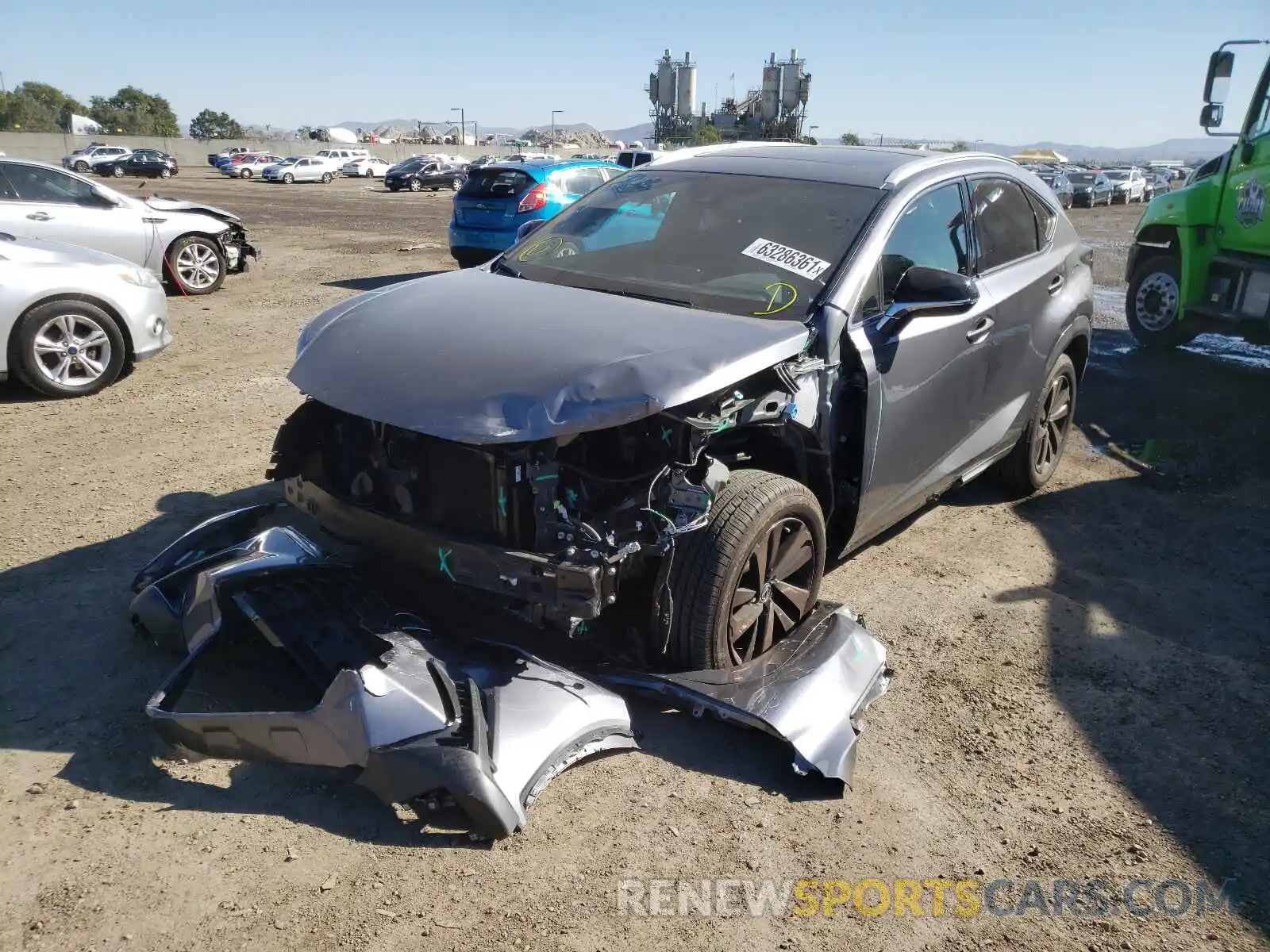 2 Photograph of a damaged car JTJGARDZXL2230675 LEXUS NX 2020