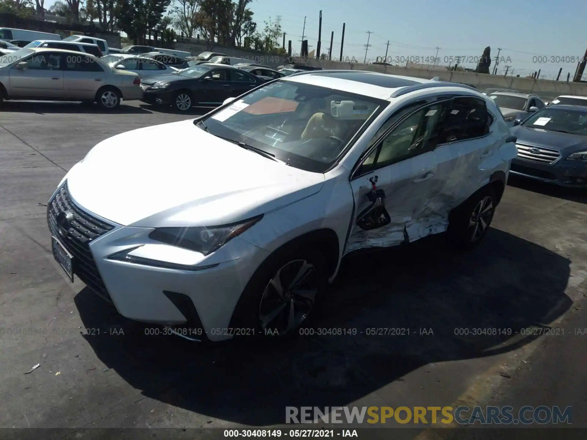 2 Фотография поврежденного автомобиля JTJGJRDZ0L5010153 LEXUS NX 2020