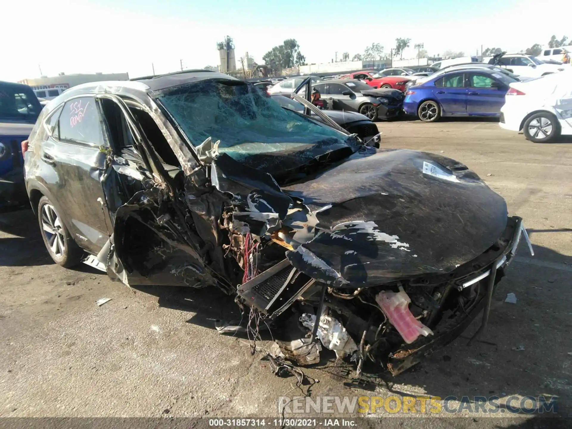 1 Photograph of a damaged car JTJGJRDZ4L2128742 LEXUS NX 2020