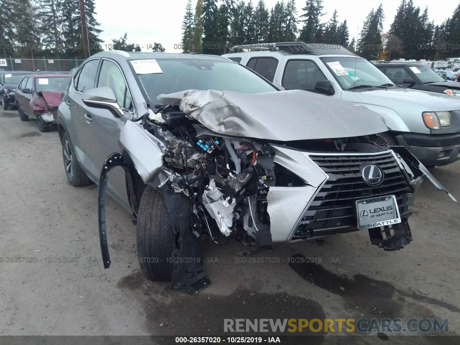 1 Photograph of a damaged car JTJGJRDZ4L2133343 LEXUS NX 2020