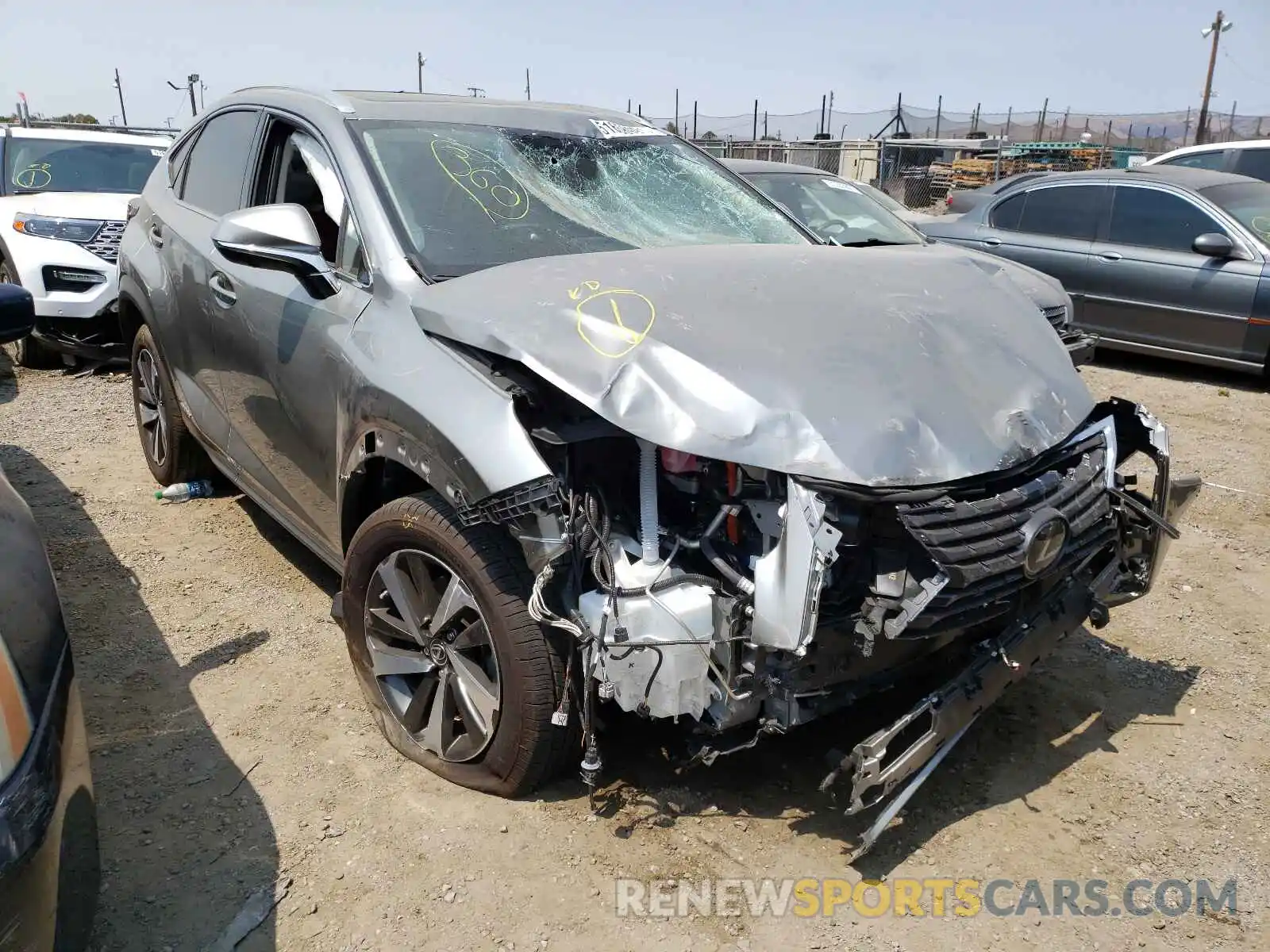 1 Photograph of a damaged car JTJGJRDZ8L2139744 LEXUS NX 2020