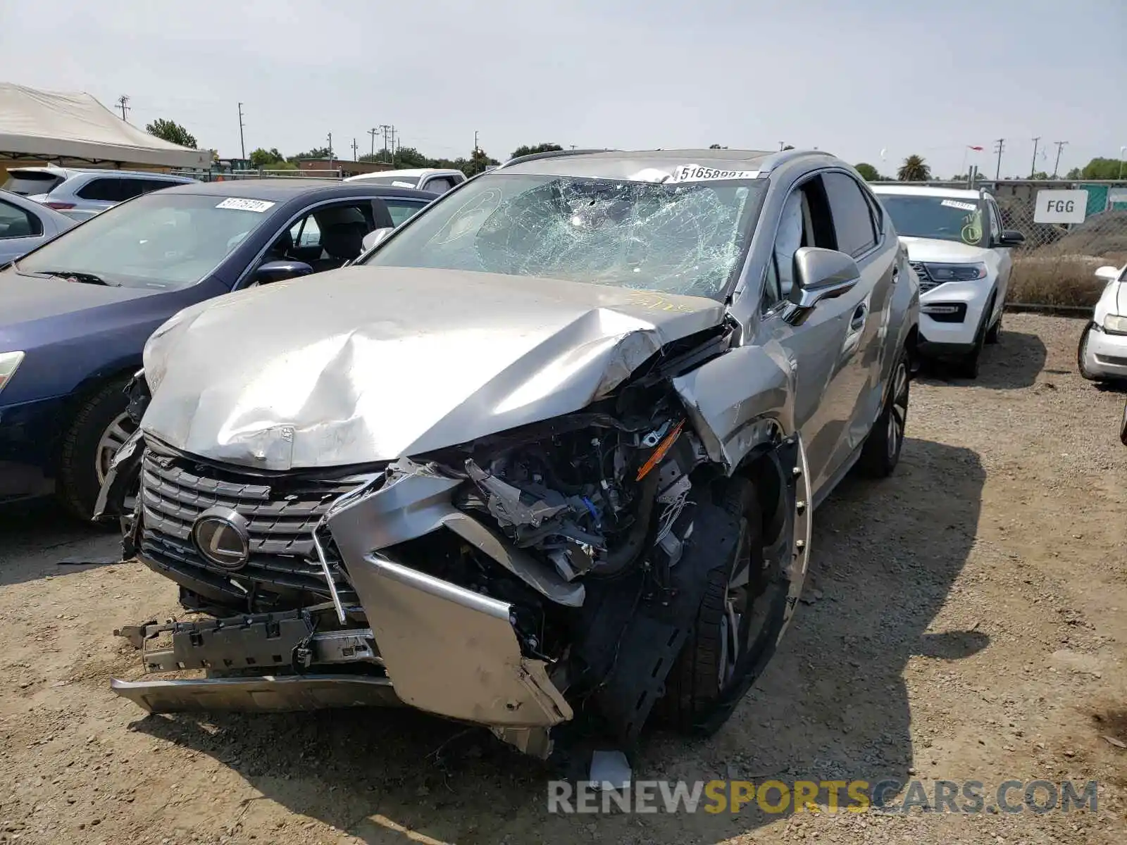 2 Фотография поврежденного автомобиля JTJGJRDZ8L2139744 LEXUS NX 2020