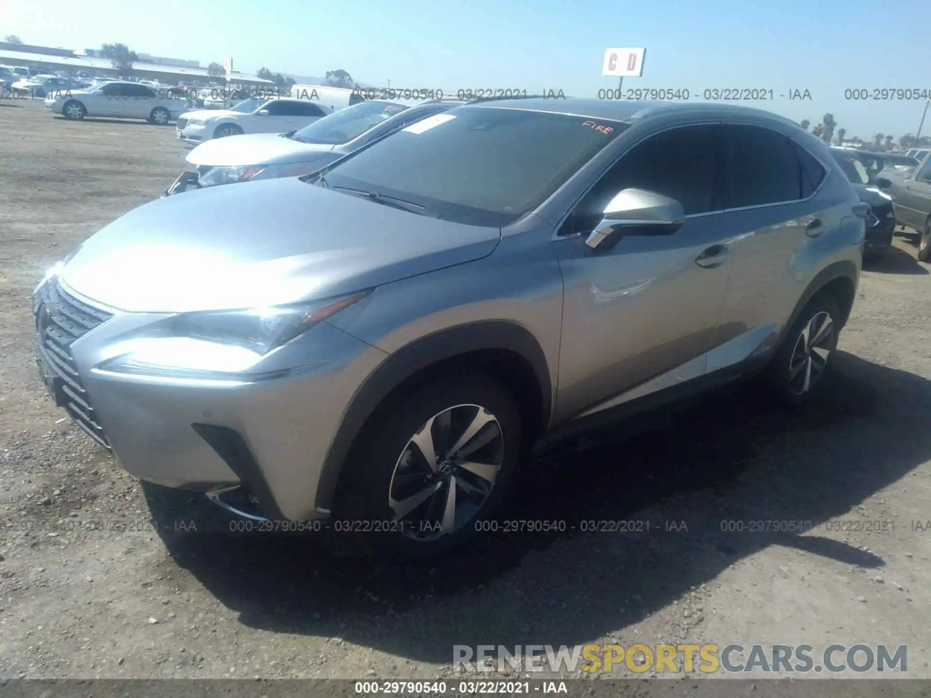 2 Фотография поврежденного автомобиля JTJGJRDZ9L2143642 LEXUS NX 2020