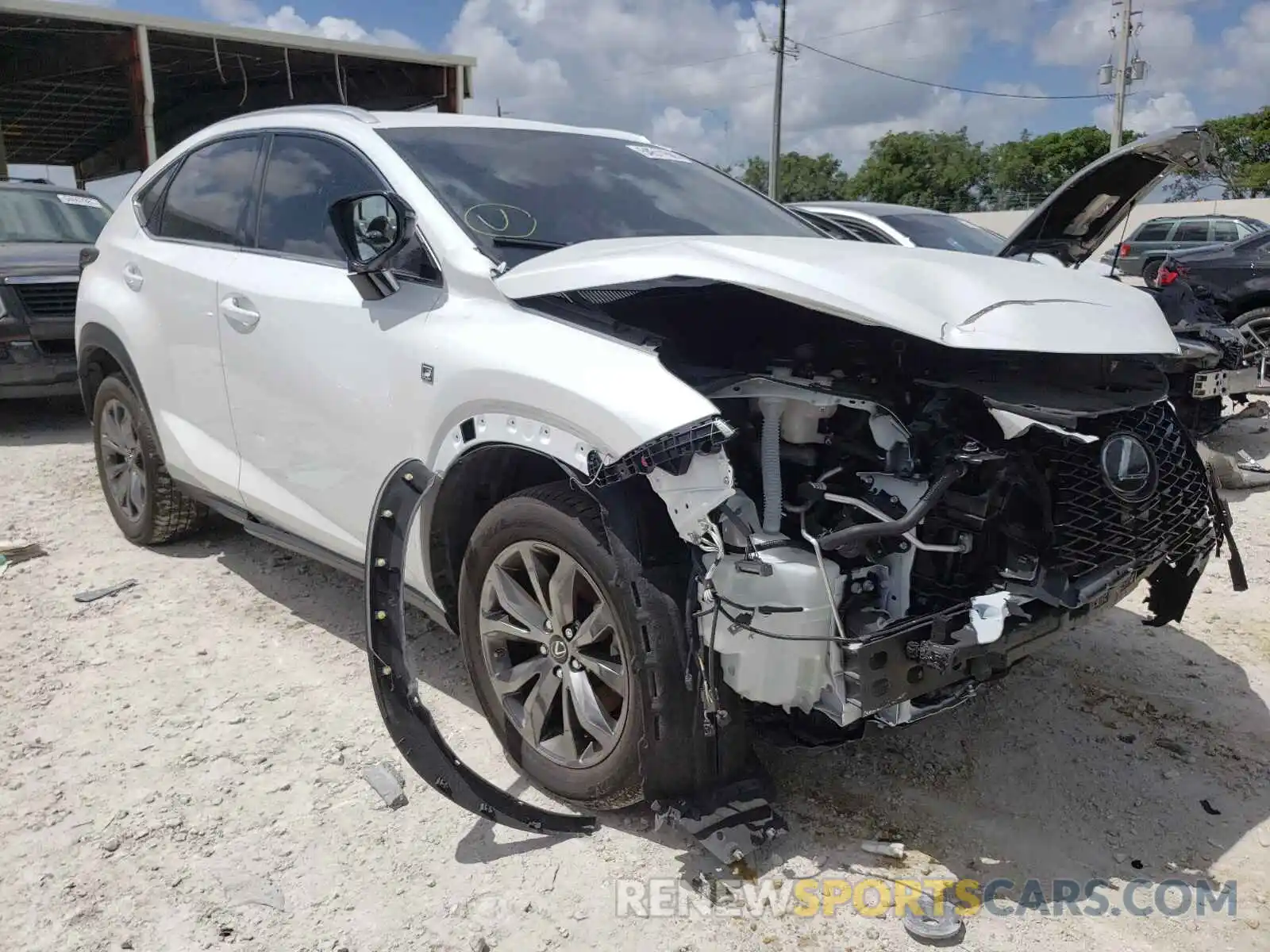 1 Photograph of a damaged car JTJJARBZ0L2174643 LEXUS NX 2020